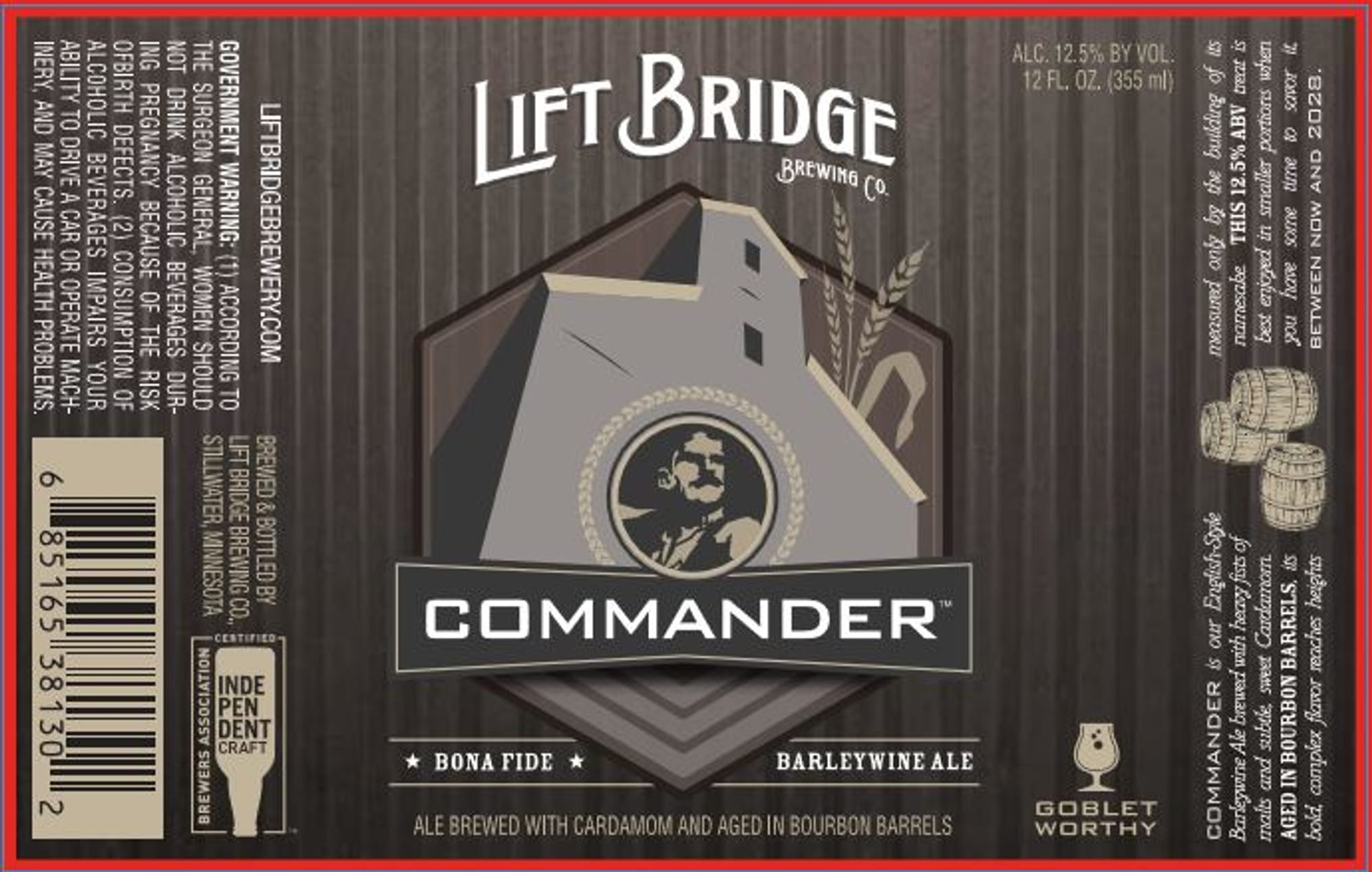 Commander by Lift Bridge Brewing Co. - beer label