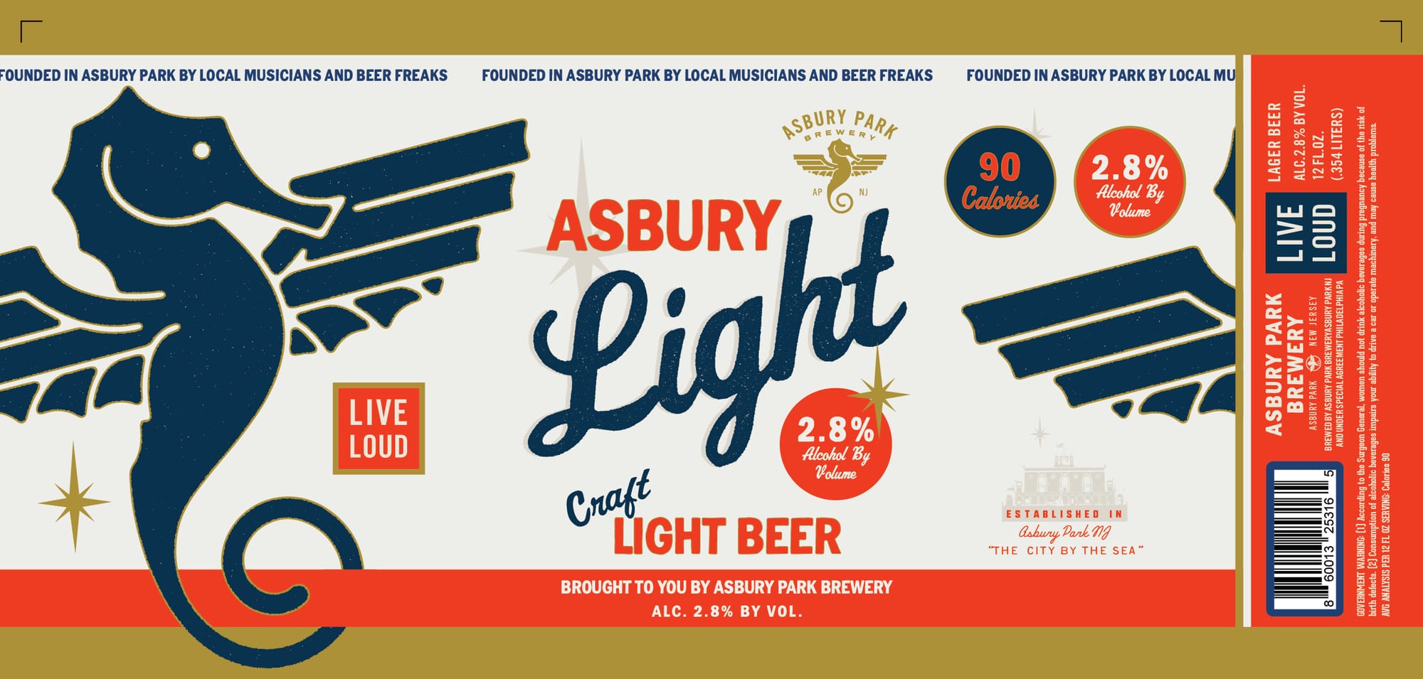 Light by Asbury Park Brewery - beer label
