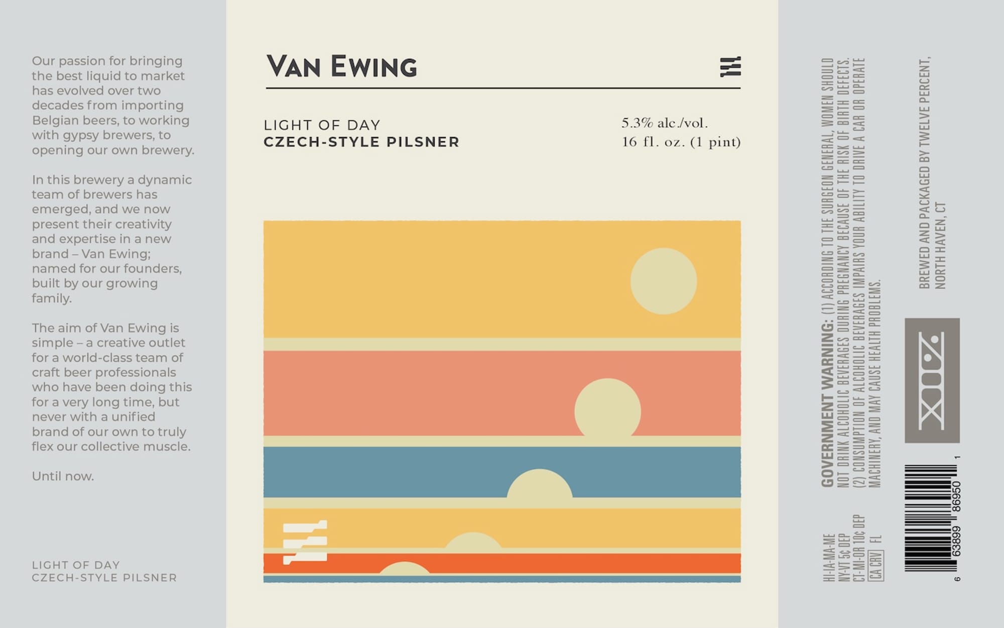 LIGHT OF DAY by VAN EWING - beer label