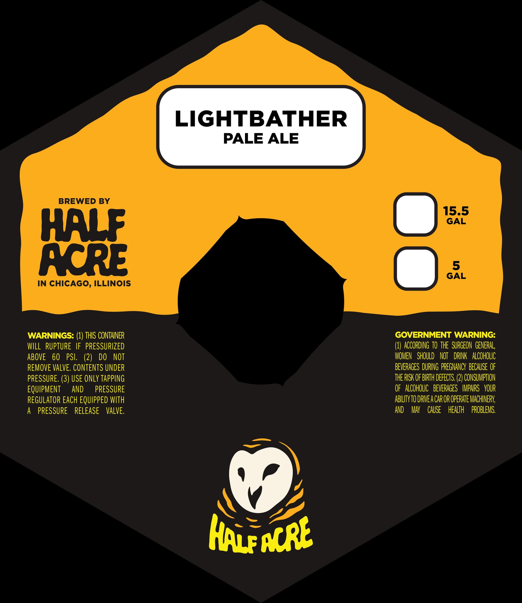 Lightbather by Half Acre Brewing Co. - beer label