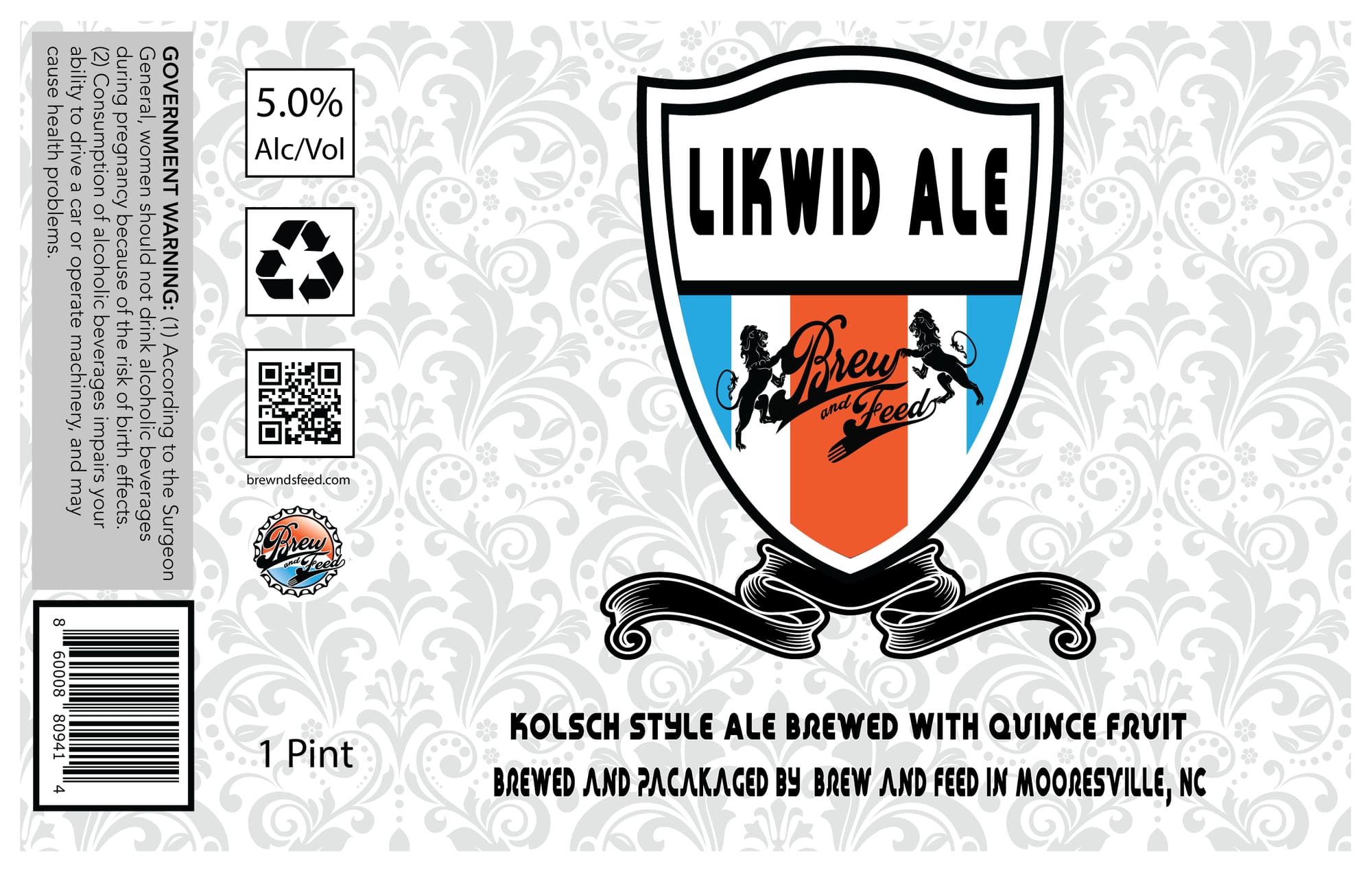Likwid Ale by Brew and Feed - beer label