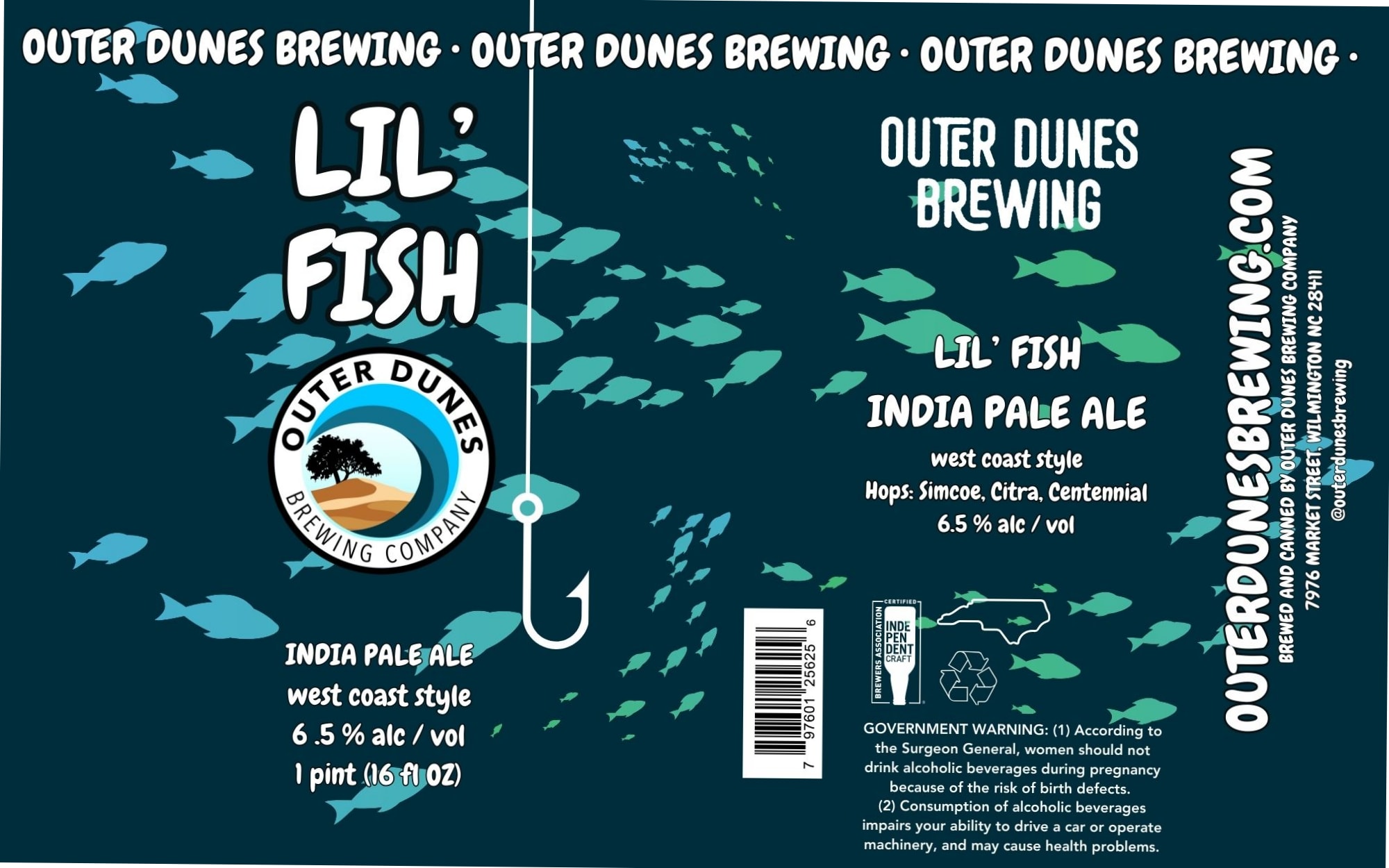 Lil’ Fish by Outer Dunes Brewing - beer label