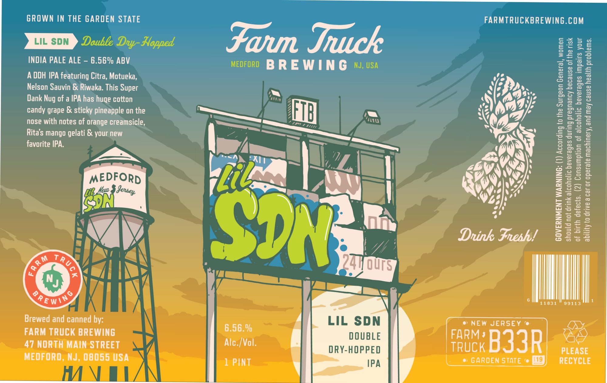 Lil Sdn by Farm Truck Brewing - beer label