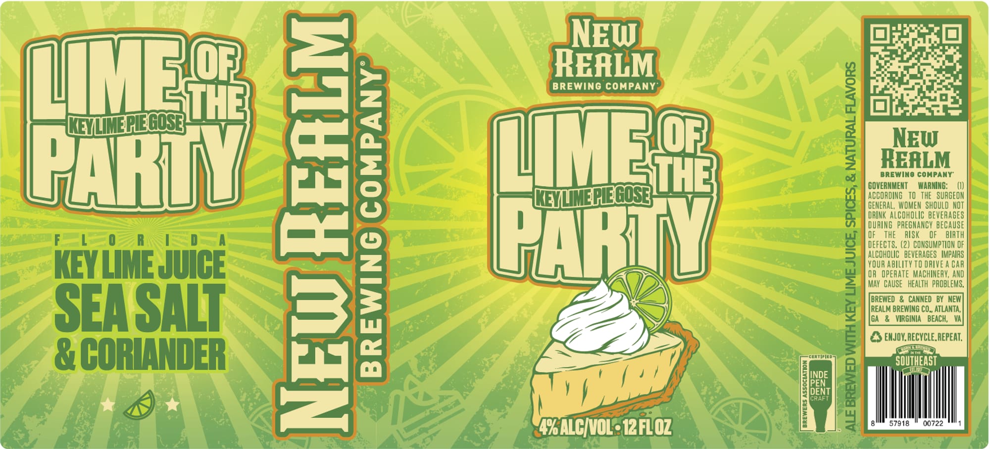 Lime of the Party by New Realm Brewing Company - beer label