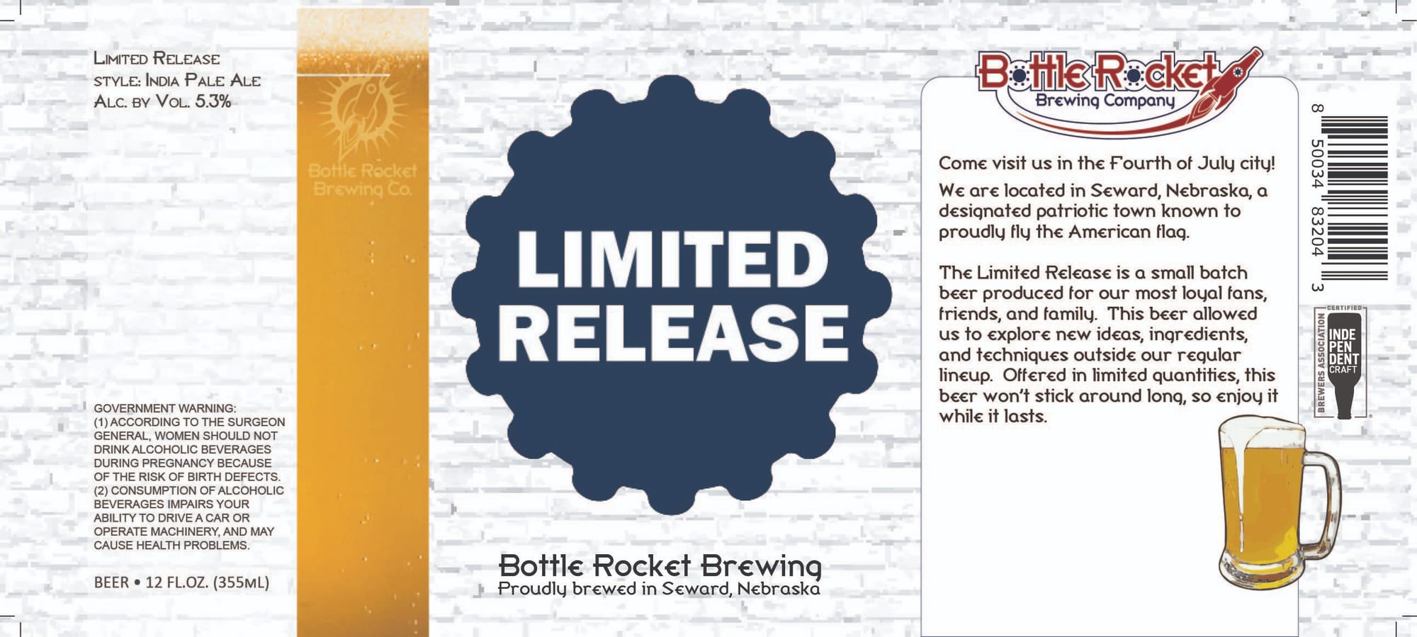 Limited Release by Bottle Rocket Brewing Company - beer label