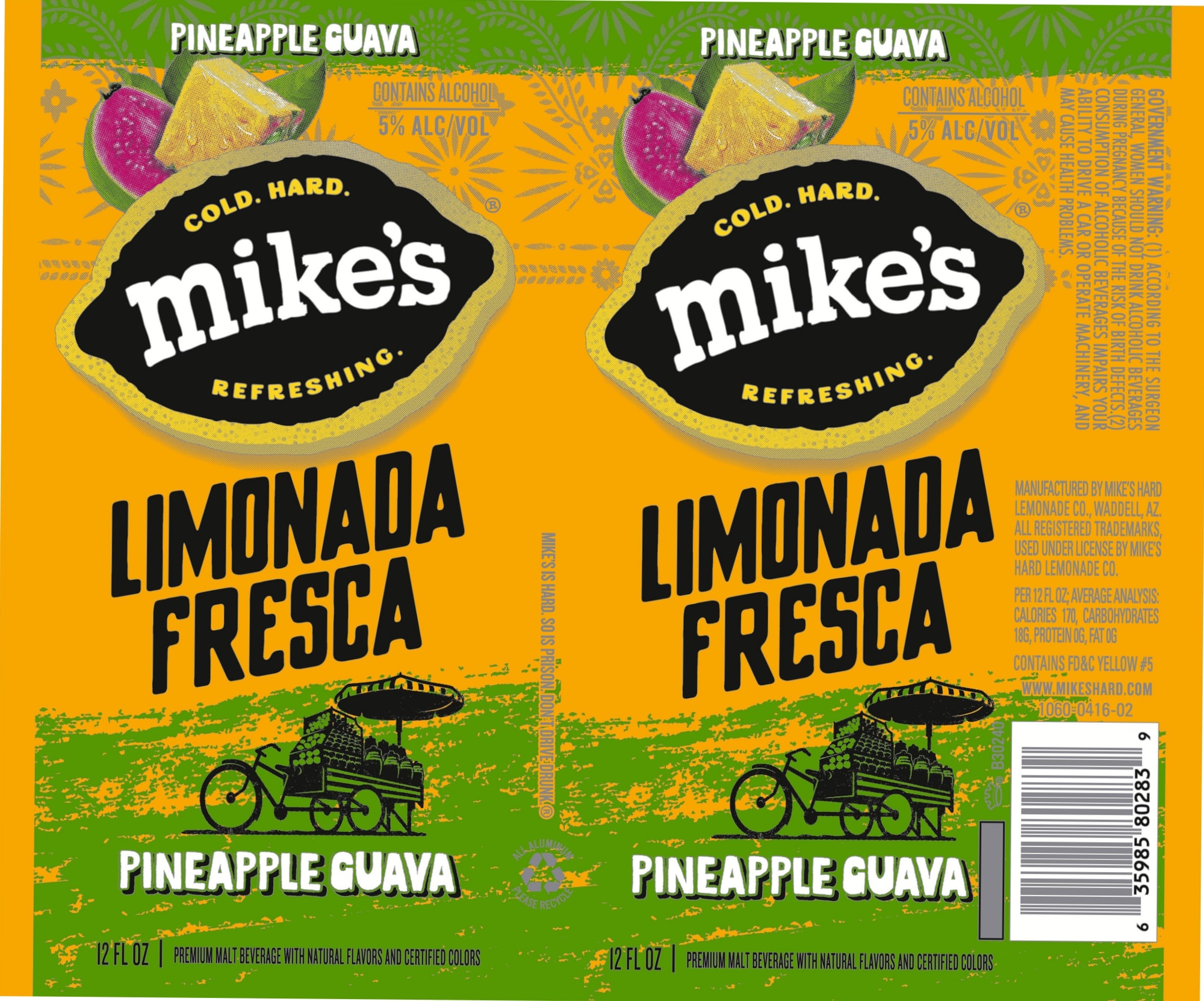 Limonada Fresca Pineapple Guava by Mike’s Hard Lemonade - beer label
