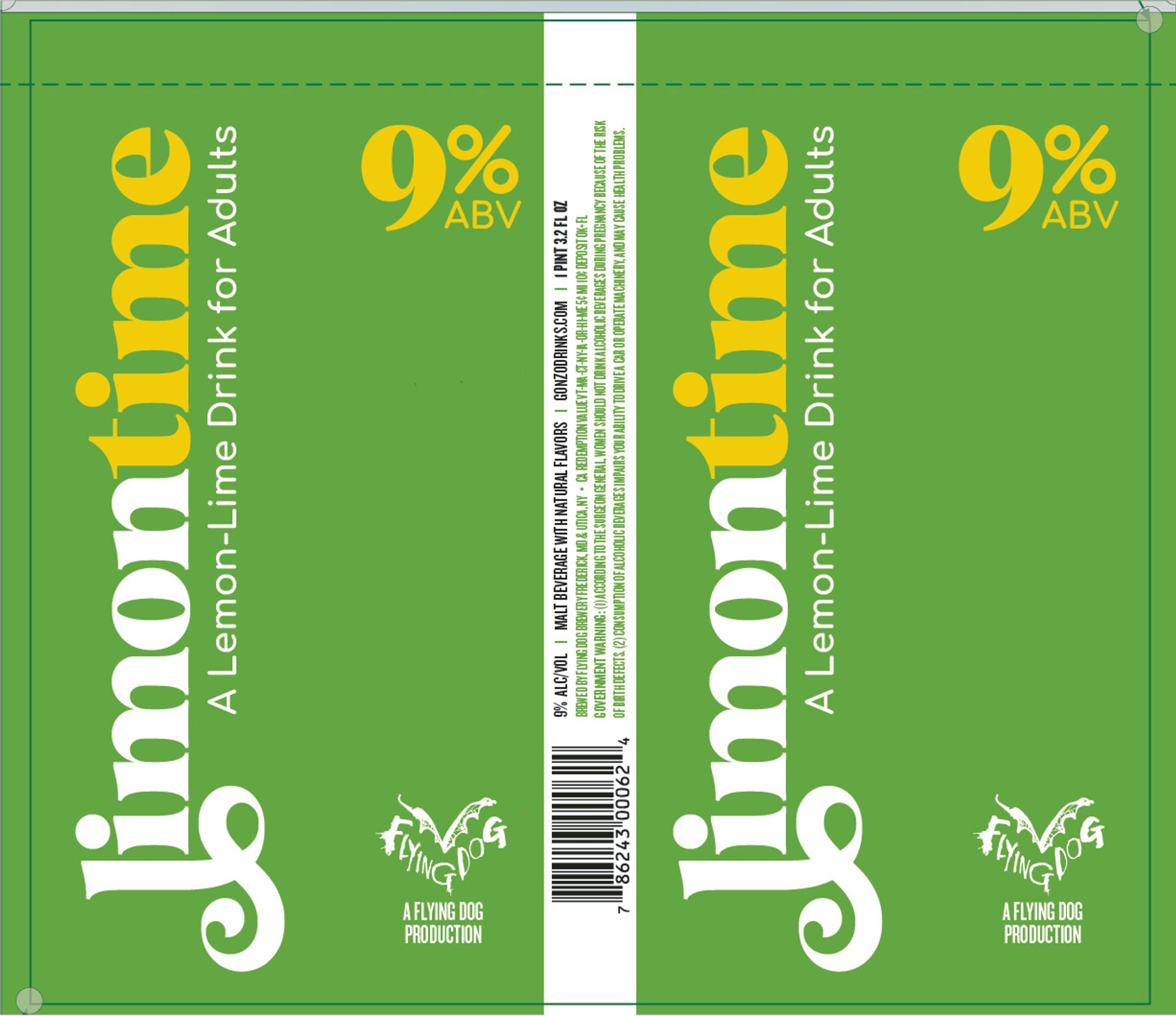 Limontime by Flying Dog Brewery - beer label