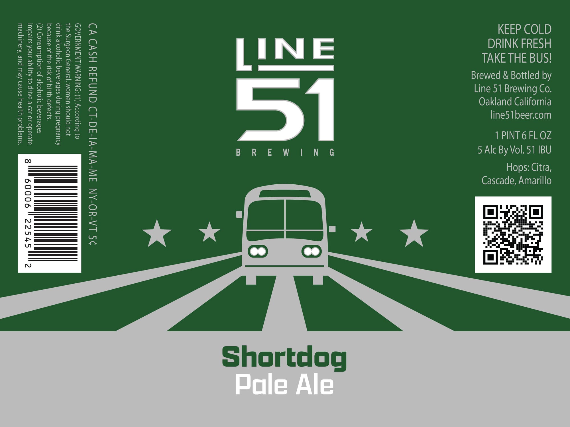 Shortdog by Line 51 Brewing - beer label