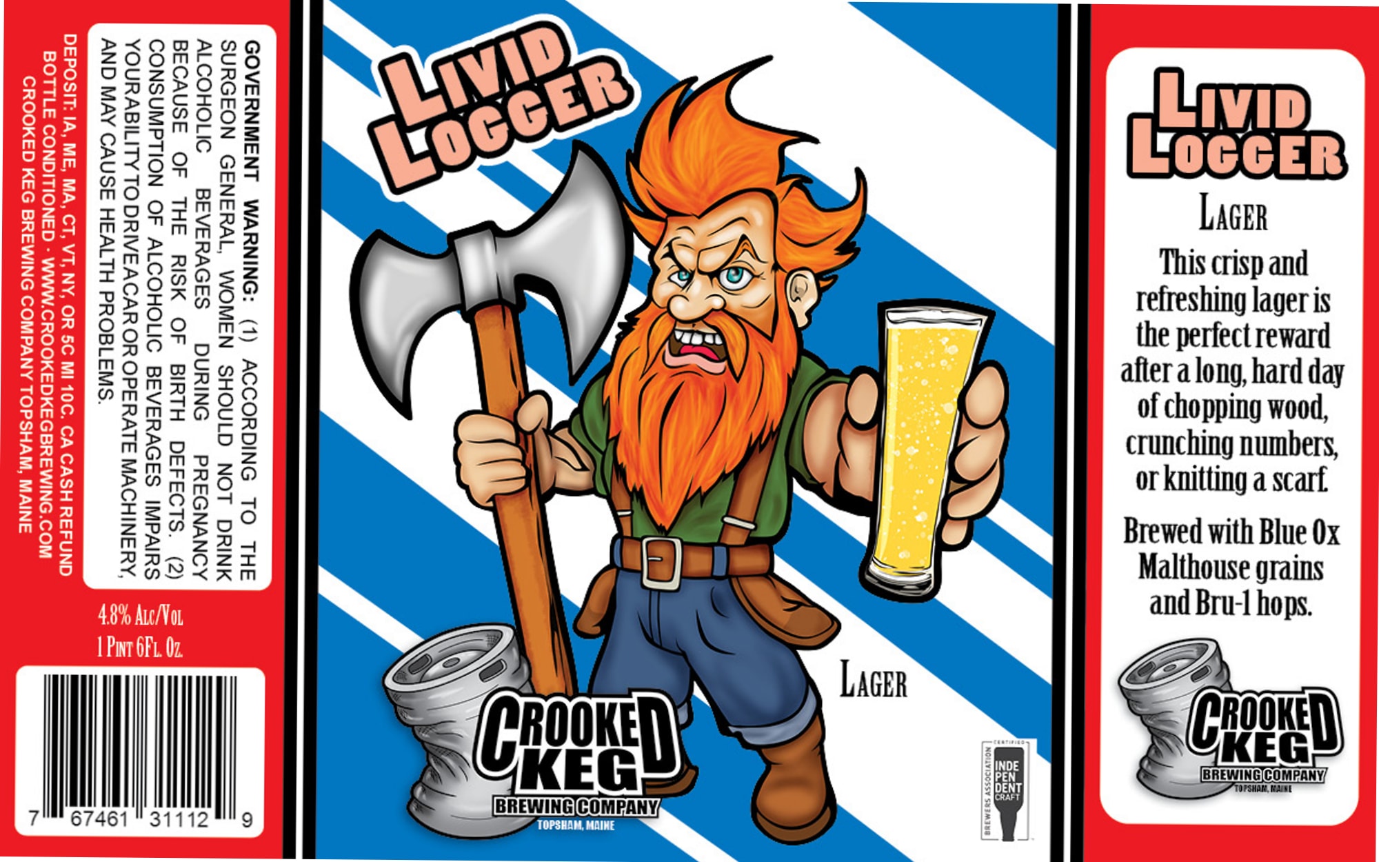 Liquid Logger by Crooked Keg Brewing Company - beer label