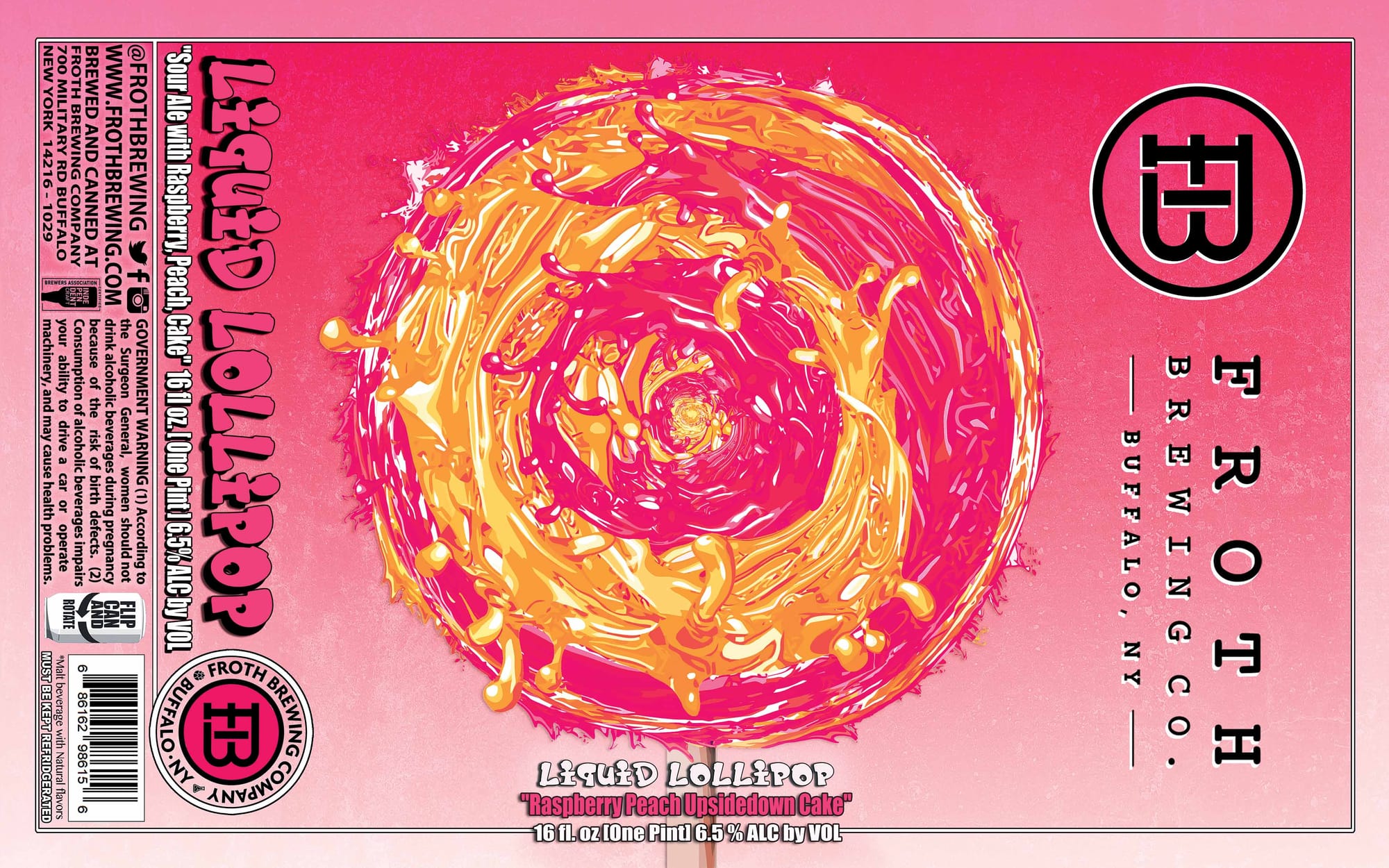 Liquid Lollipop by Froth Brewing - beer label