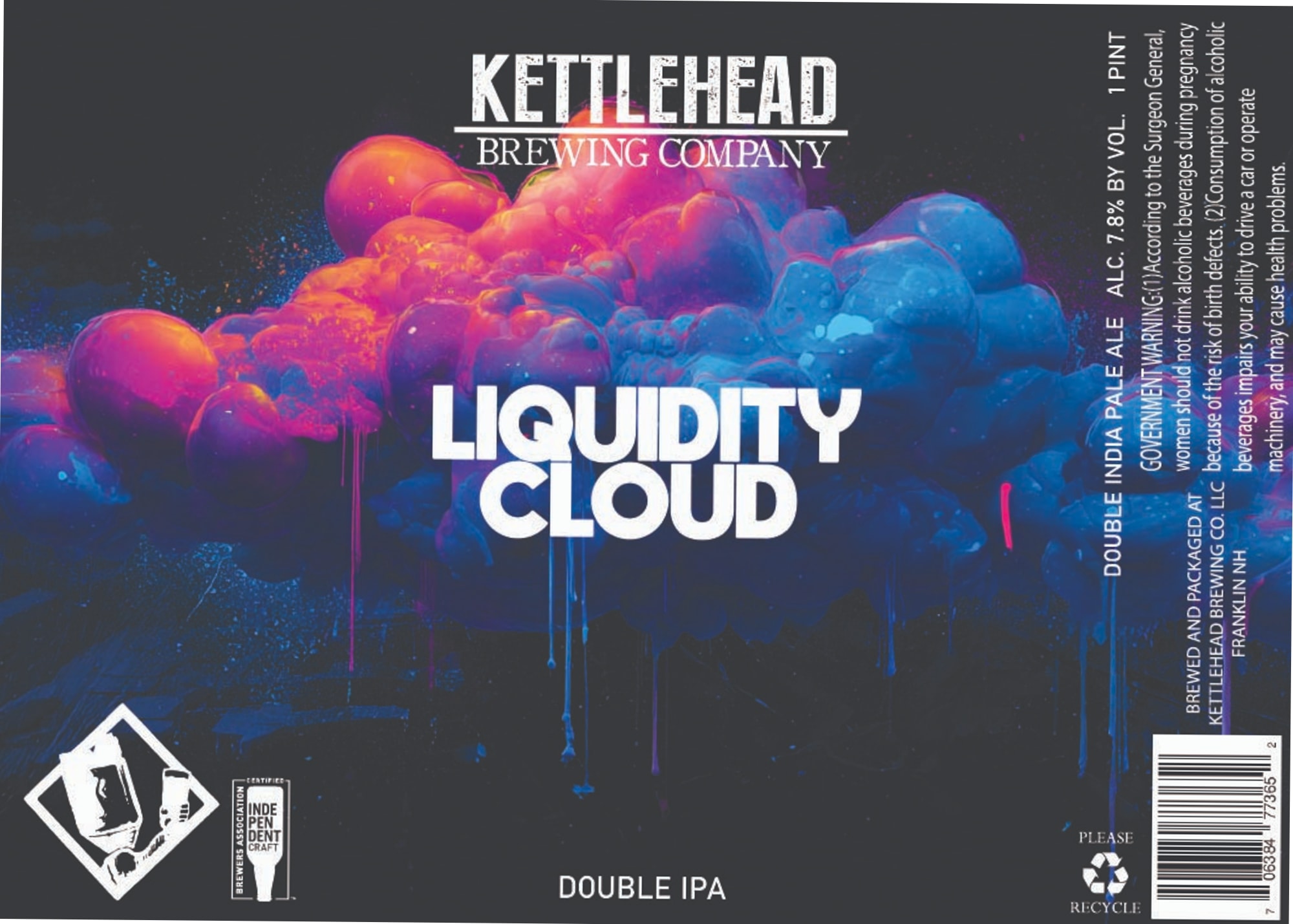 Liquidity Cloud by Kettlehead Brewing Company - beer label
