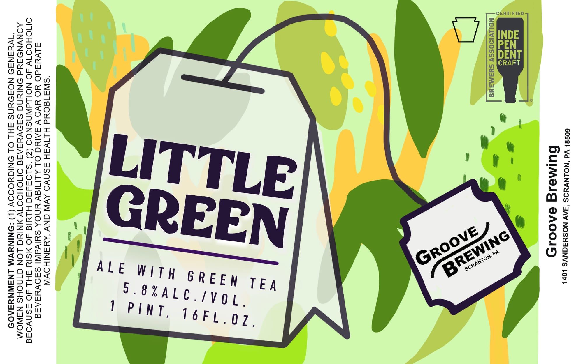 Little Green Groove by Groove Brewing - beer label