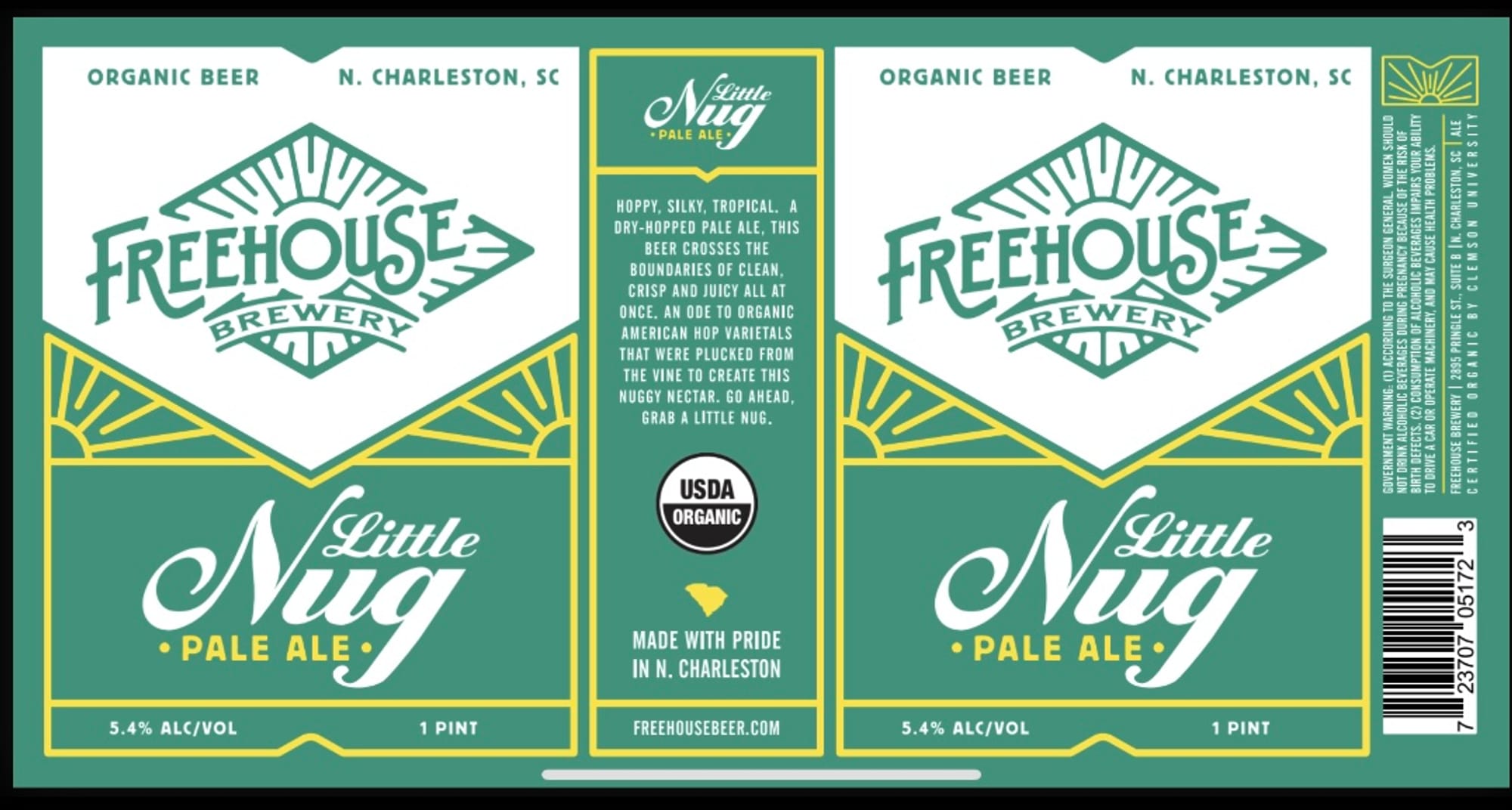 Little Nug Pale Ale by Freehouse Brewery - beer label
