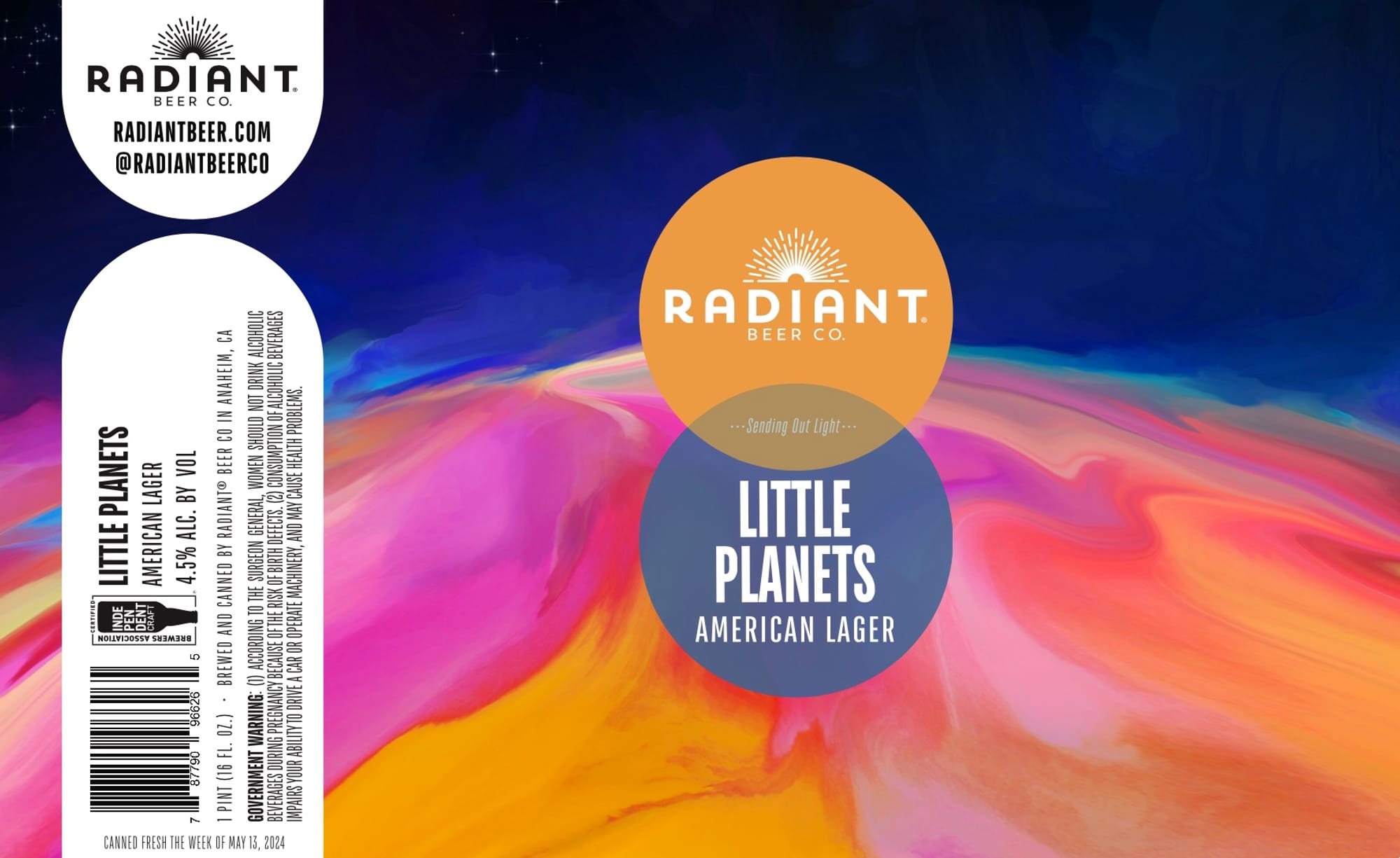 Little Planets by Radiant Beer Co. - beer label