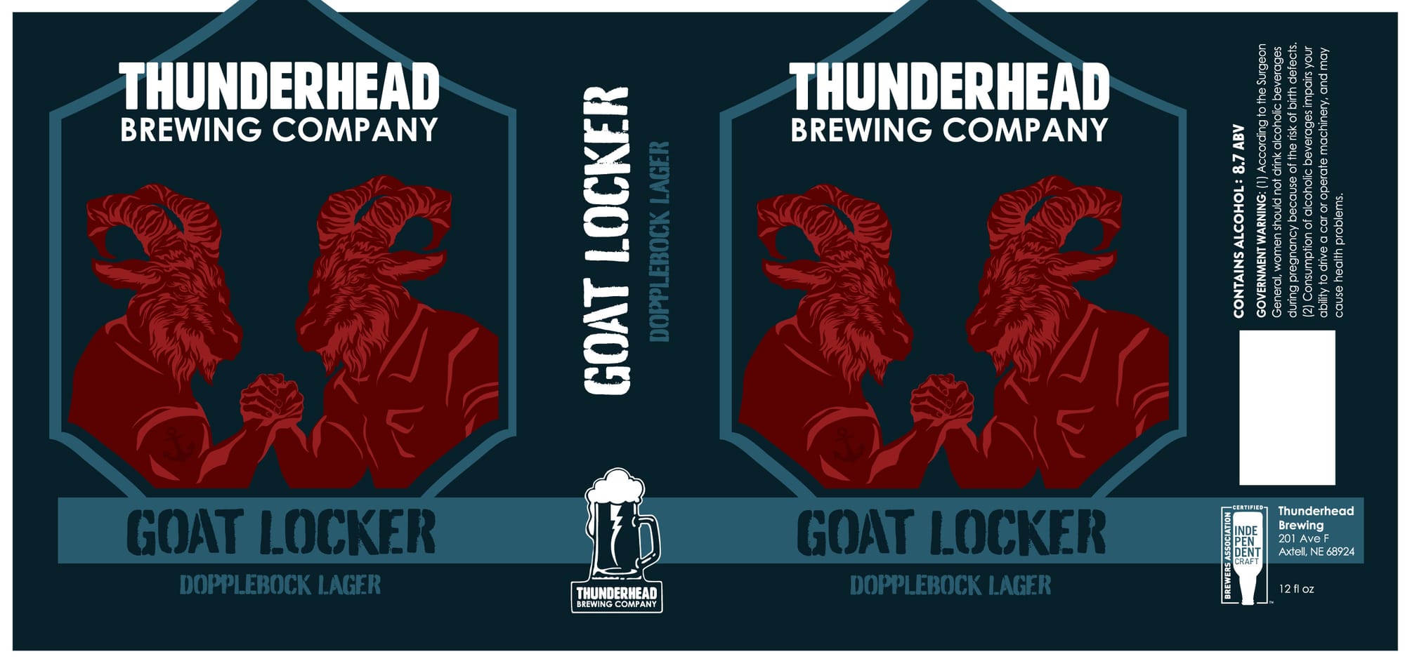 Goat Locker by Thunderhead Brewing Company - beer label
