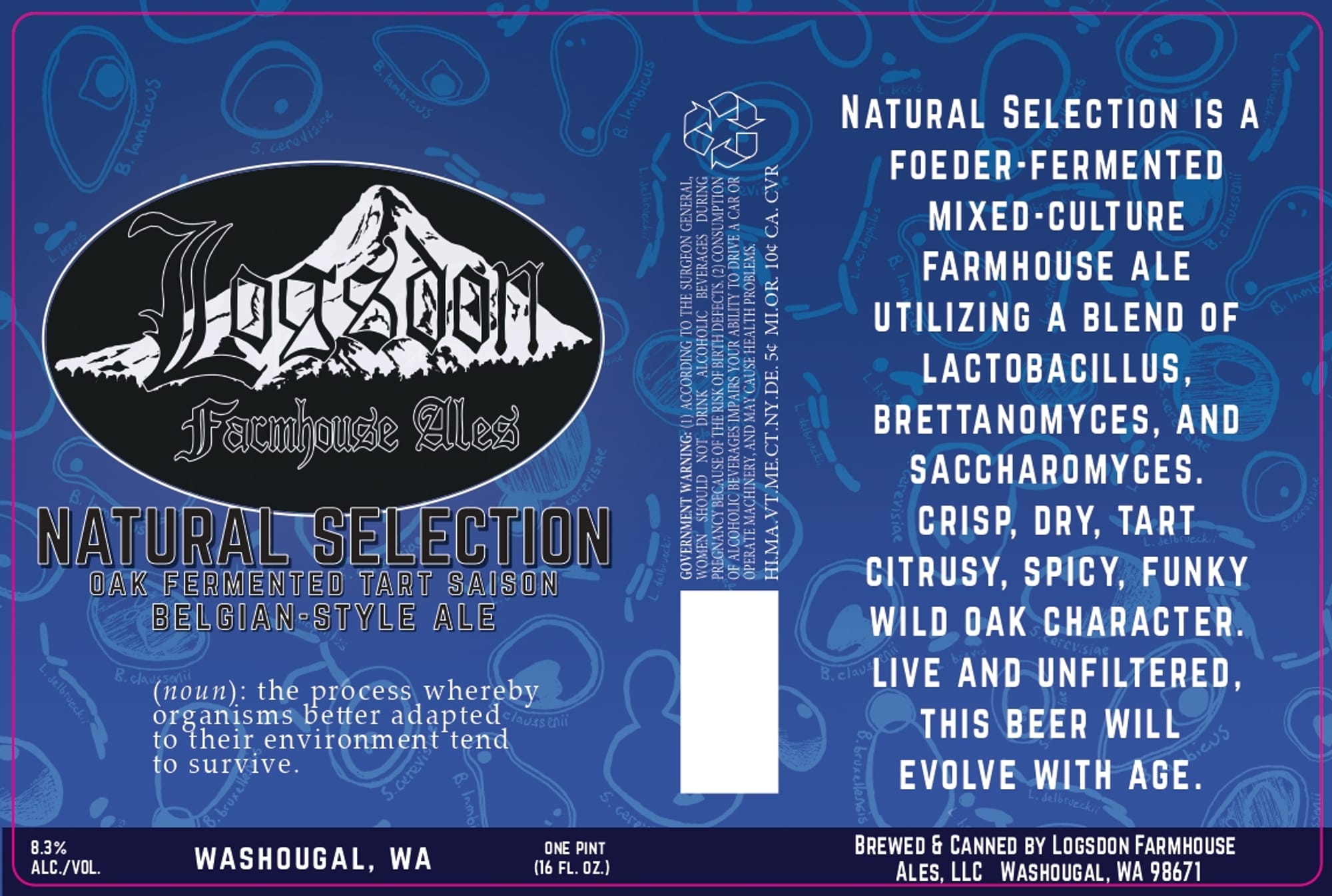 Natural Selection by Logsdon Farmhouse Ales - beer label