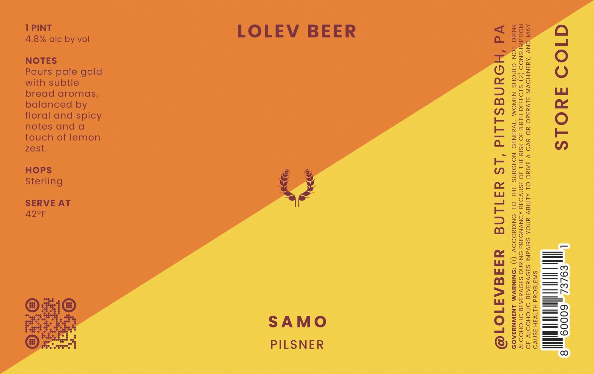 Lolev Pilsner by Lolev Beer - beer label