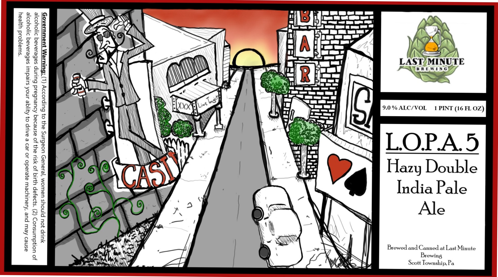 L.O.P.A.5 by Last Minute Brewing - beer label
