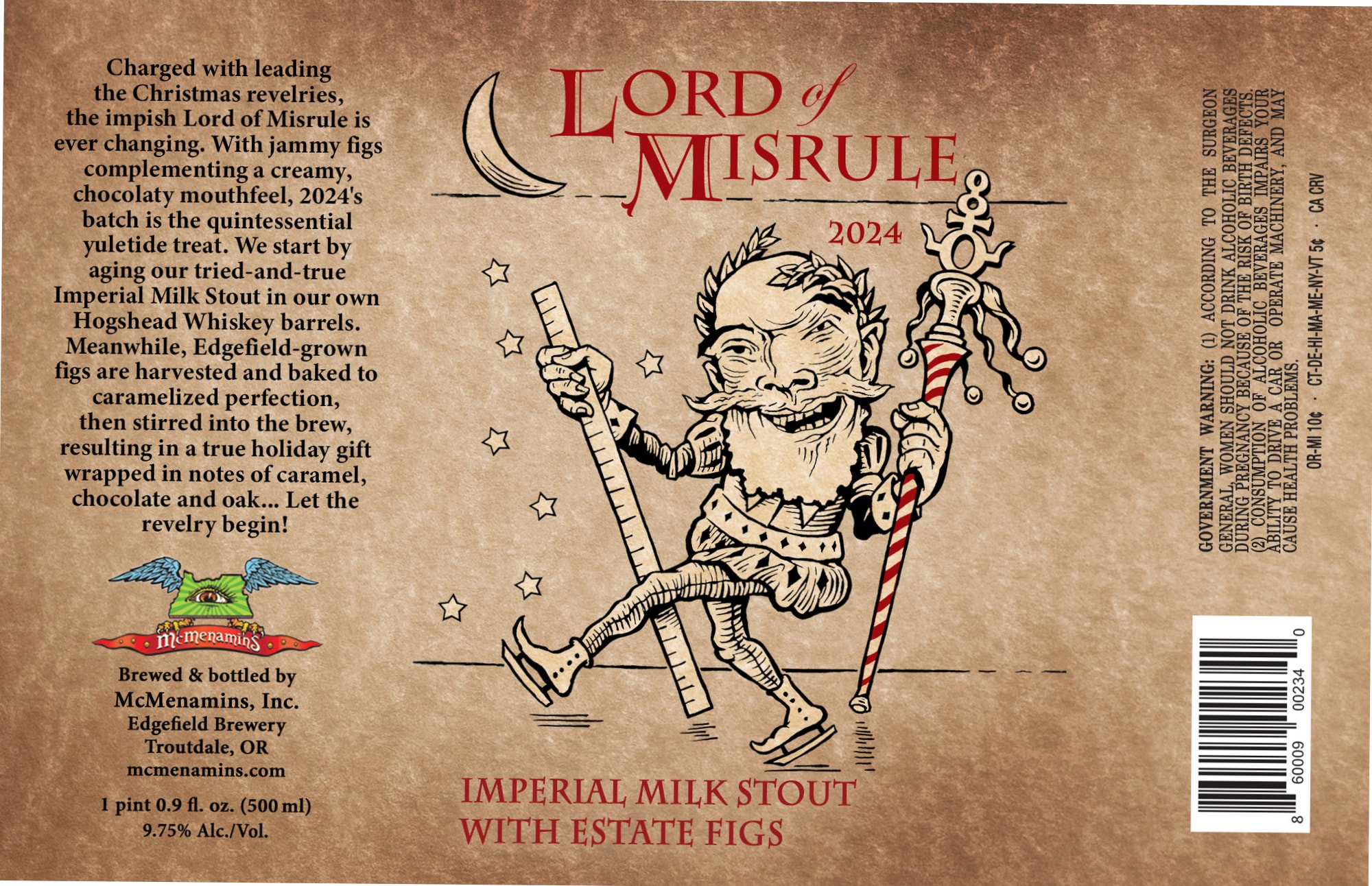 Lord of Misrule by McMenamins - beer label
