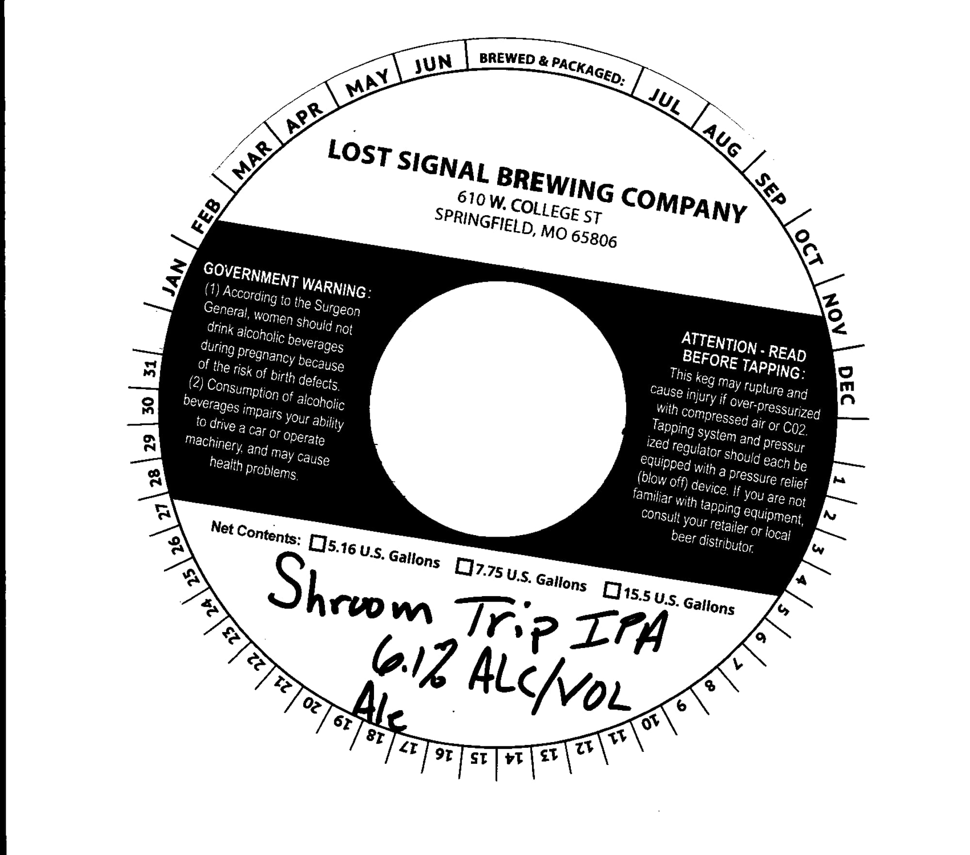 Shroom Trip IPA by Lost Signal Brewing Company - beer label