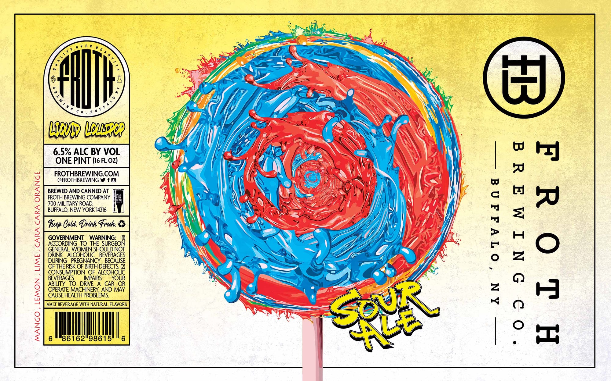 Loud Lollipop by Froth Brewing Co. - beer label