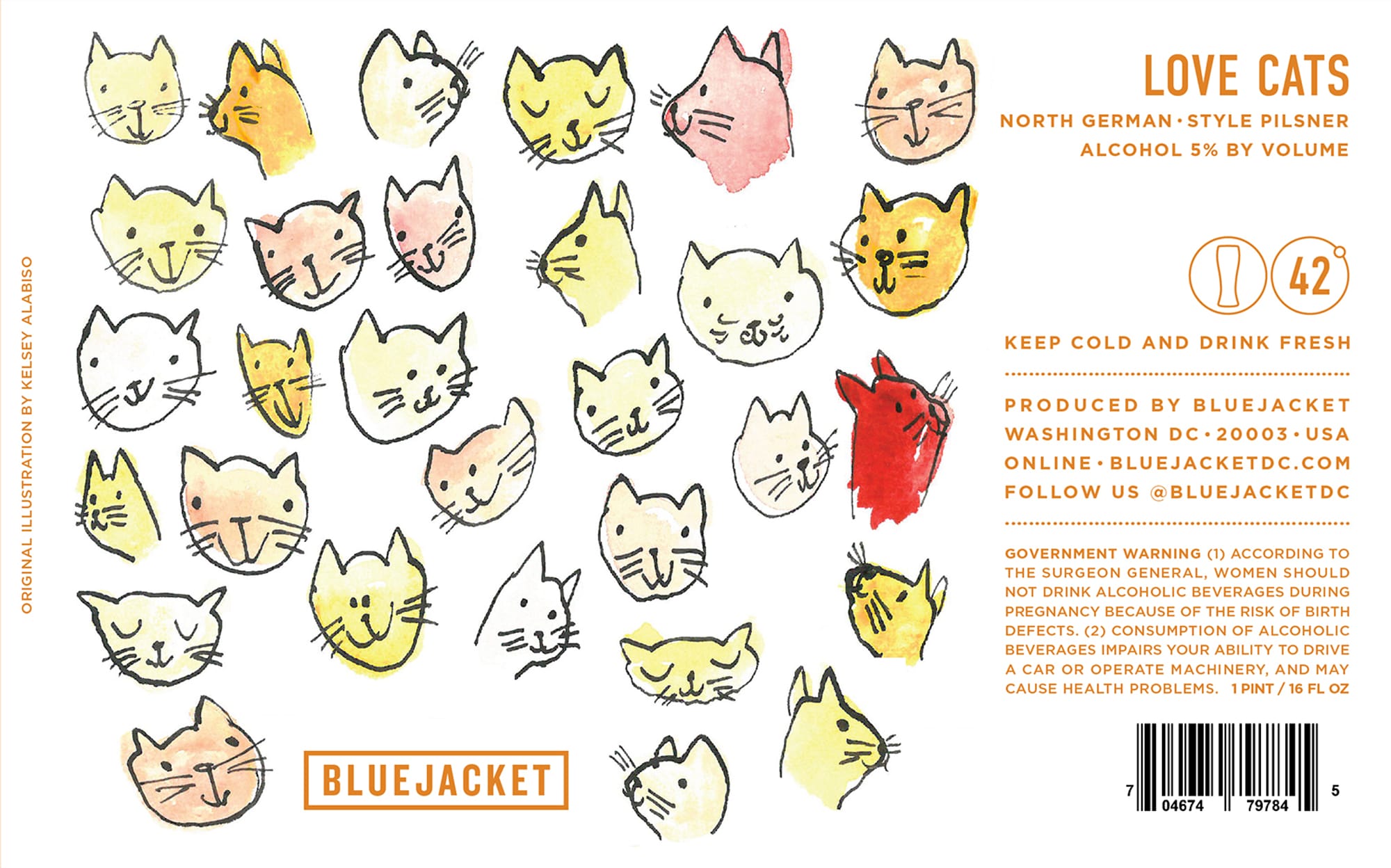Love Cats by Bluejacket - beer label