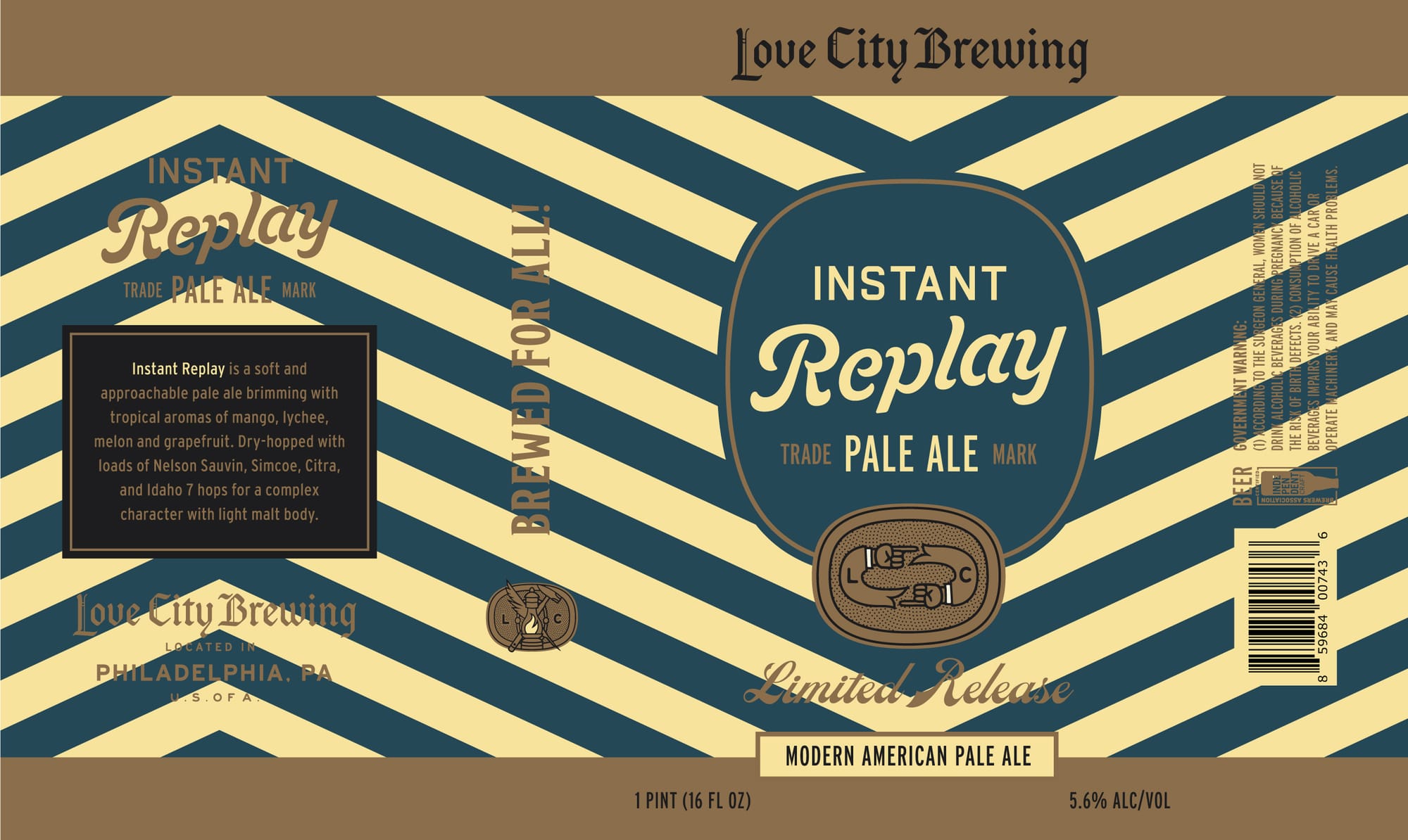 Instant Replay by Love City Brewing - beer label