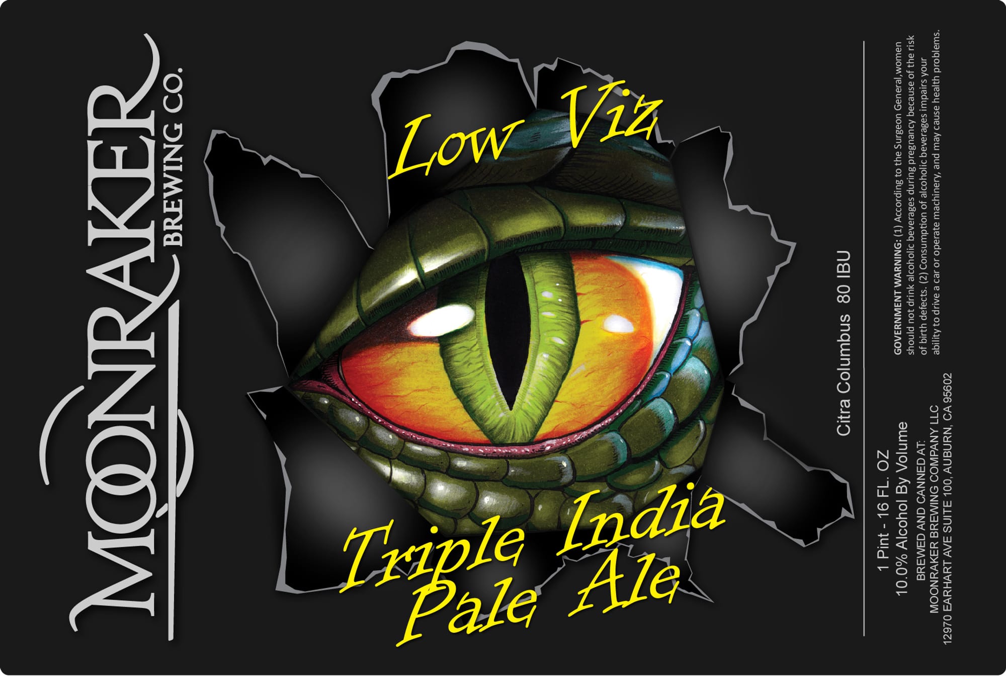 Low Viz by Moniker Brewing Co. - beer label