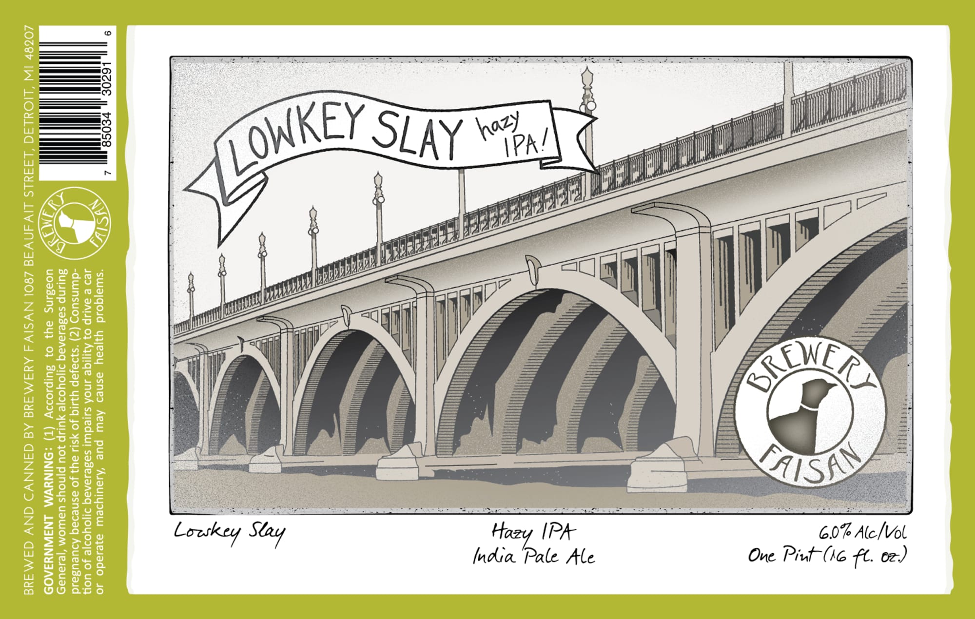 Lowkey Slay by Brewery Faisan - beer label