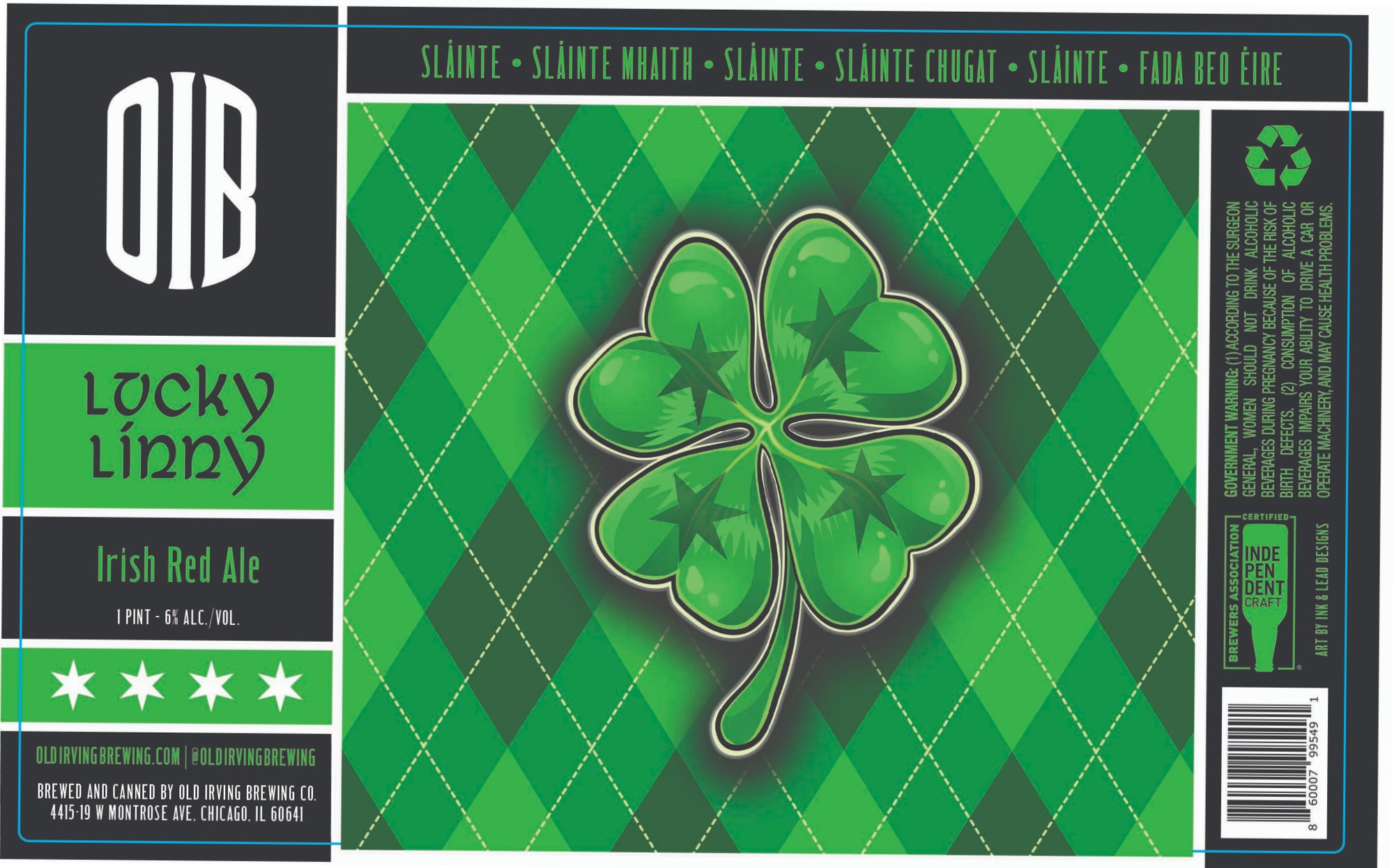 Lucky Líonnan by Old Irving Brewing Co. - beer label