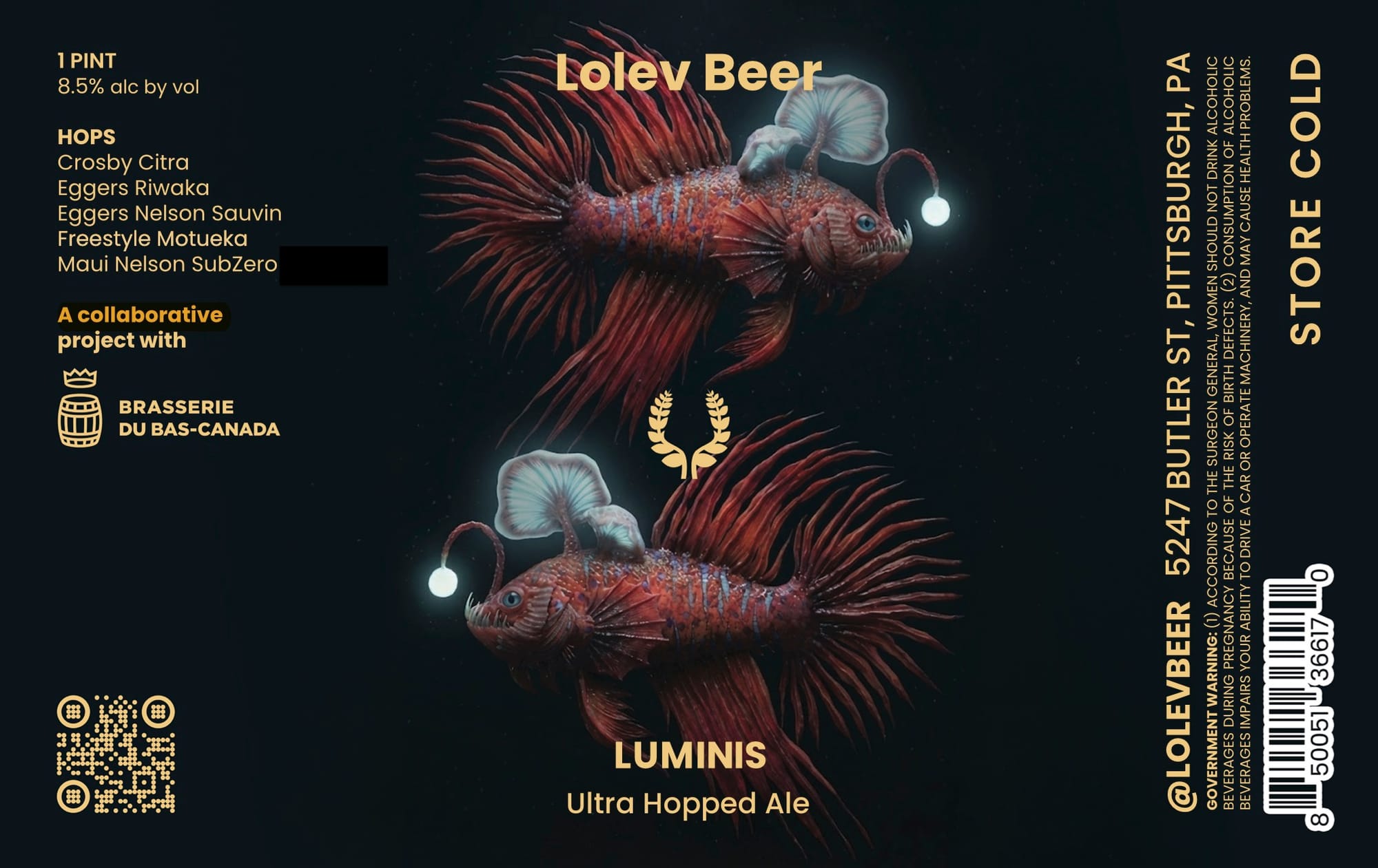 Luminis by Lolev Beer - beer label