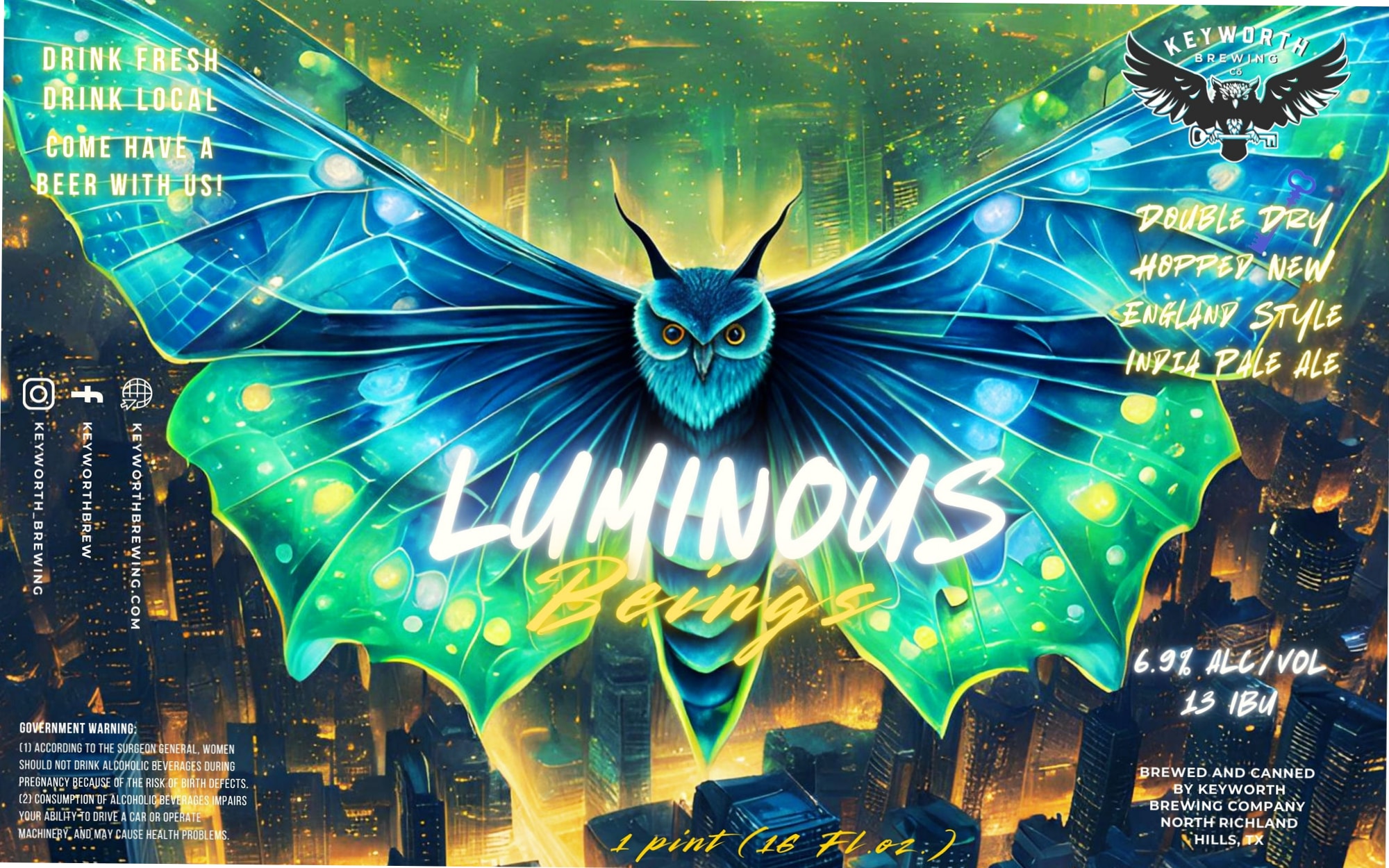 Luminous by Keyworth Brewing - beer label