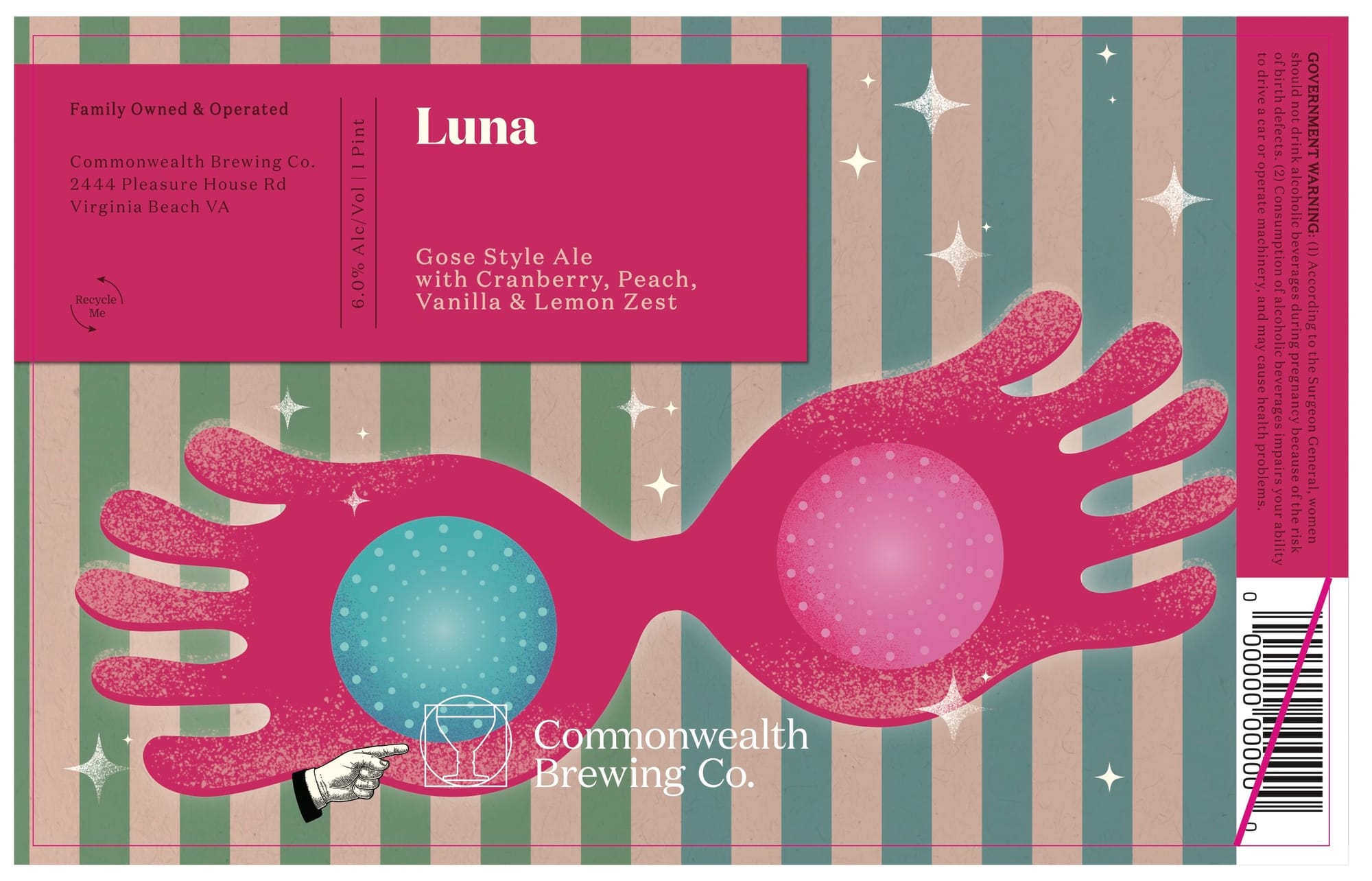 Luna by Commonwealth Brewing Co. - beer label