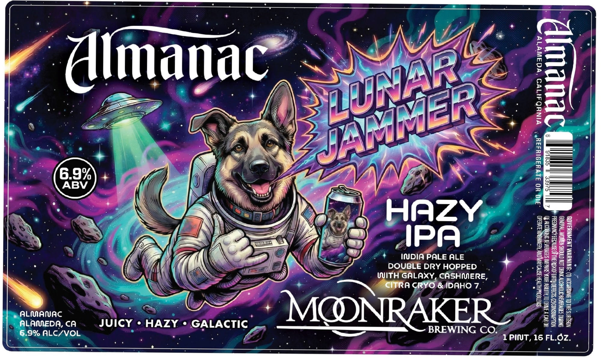 Lunar Jammer by Almanac Beer Co. - beer label