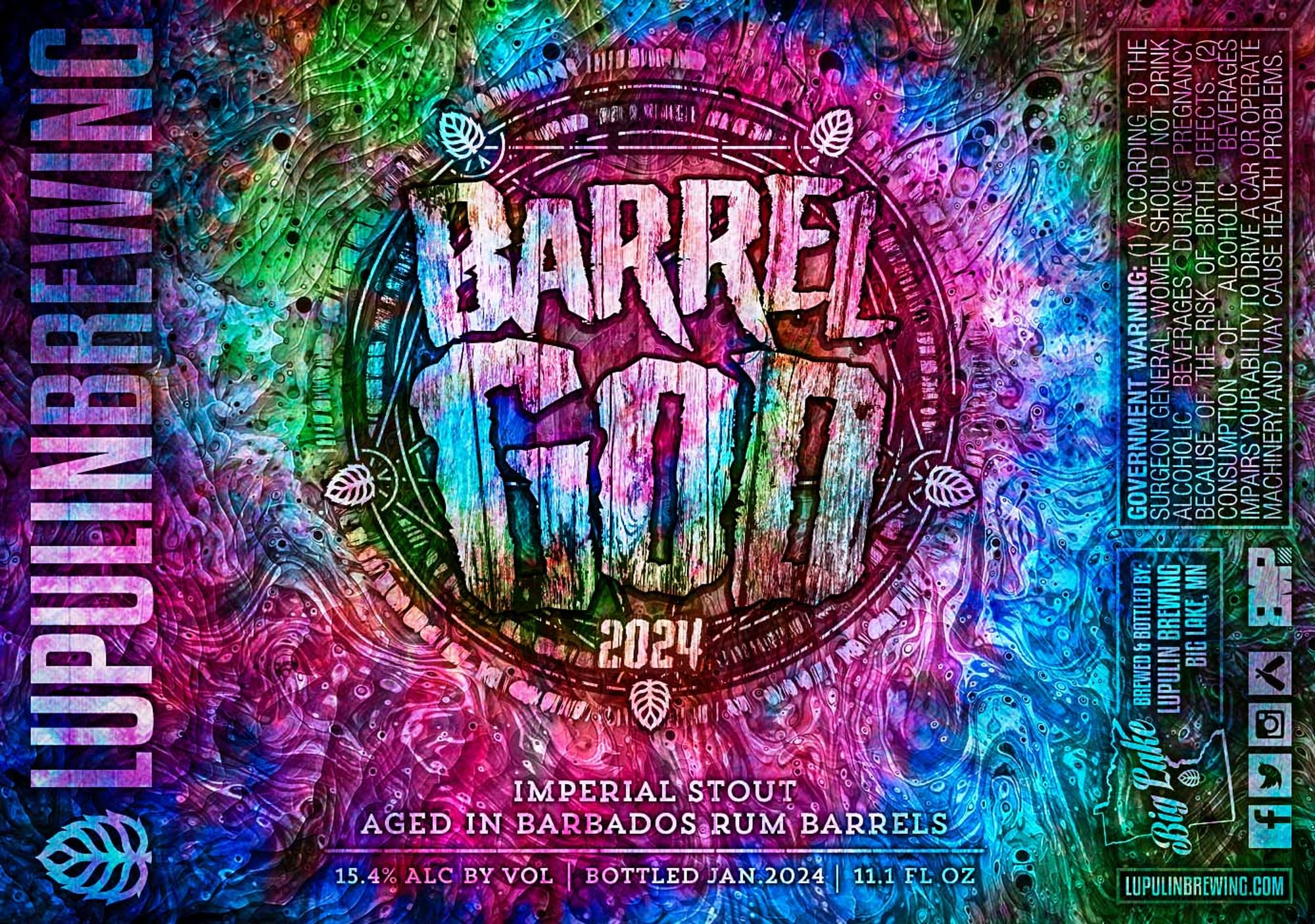 Barrel Aged 2024 by Lupulin Brewing - beer label