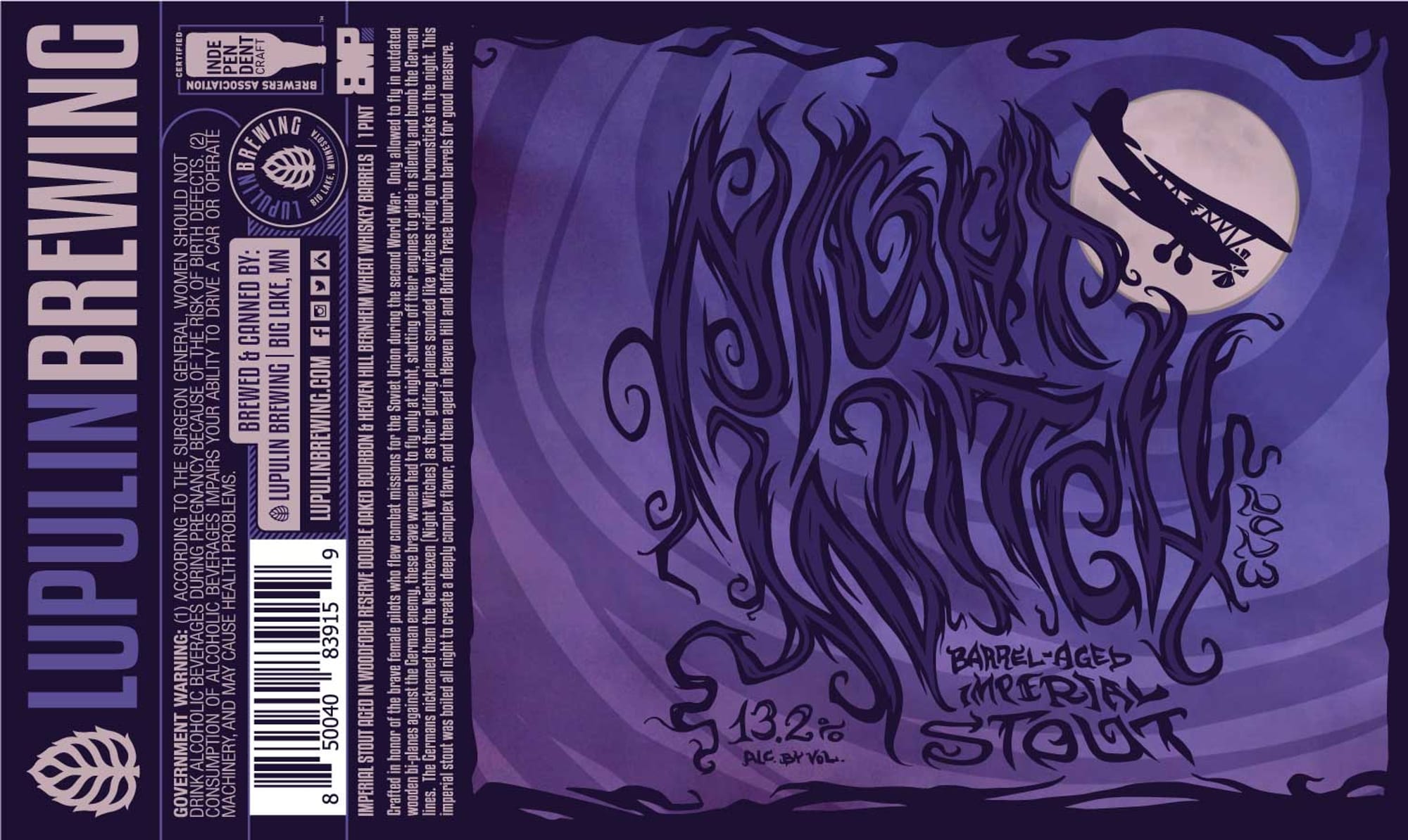 Stout Oaked Reserve by Lupulin Brewing Co. - beer label