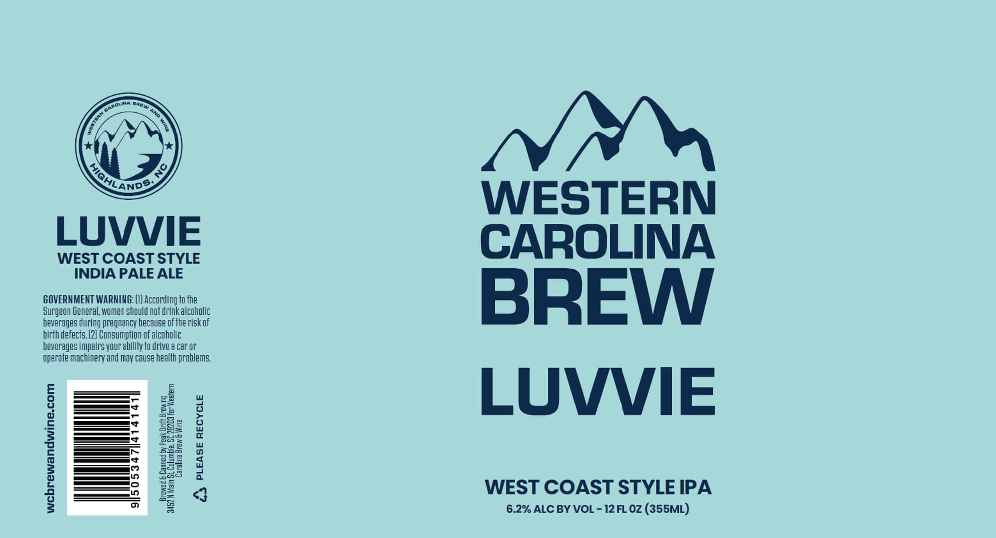 Luvvie by Western Carolina Brew Co. - beer label