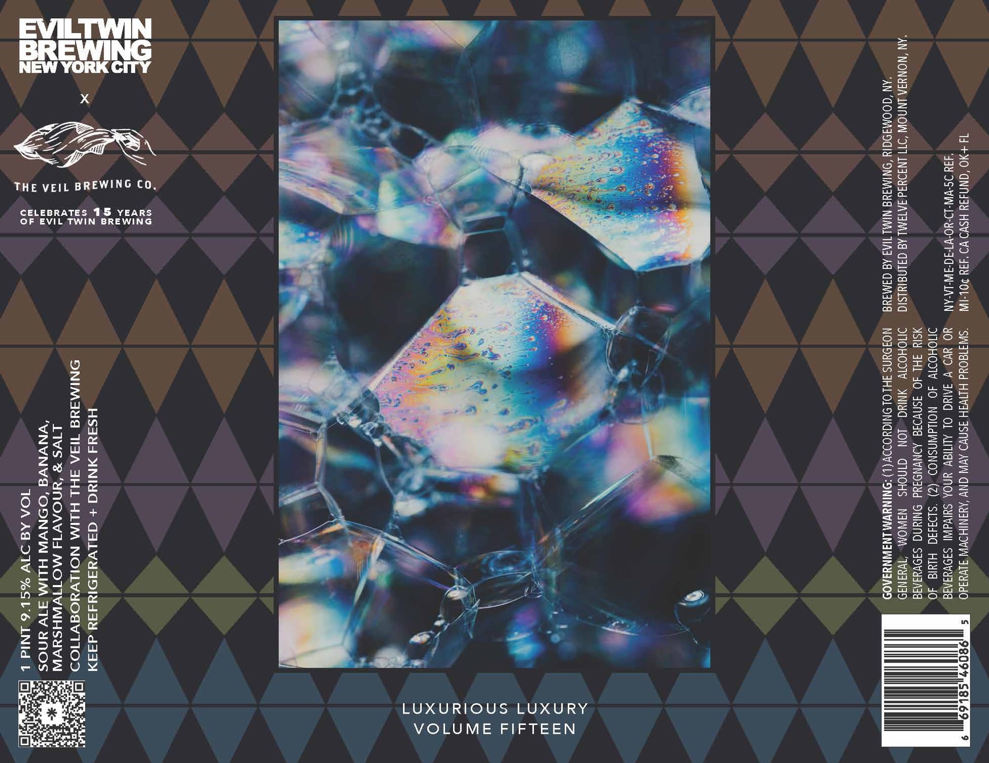 Luxurious Luxury Volume Fifteen by Eviltwin Brewing x The Veil Brewing Co. - beer label