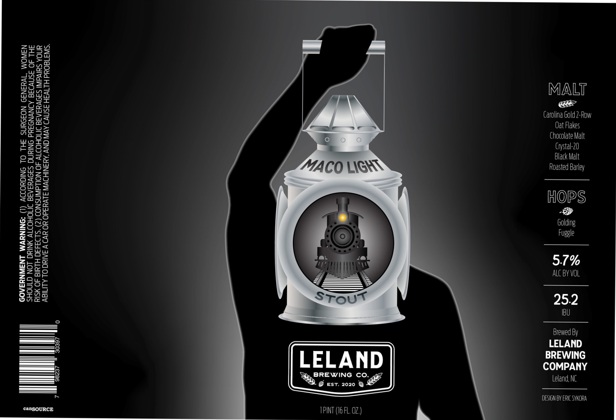 Maco Light by Leland Brewing Company - beer label