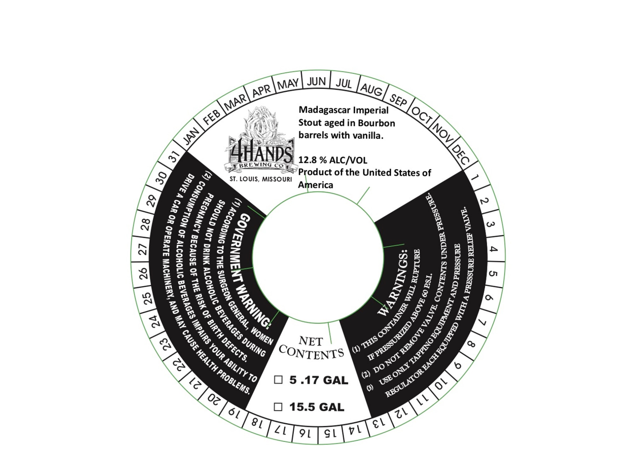 Madagascar Imperial Stout by Hands Brewing Co. - beer label