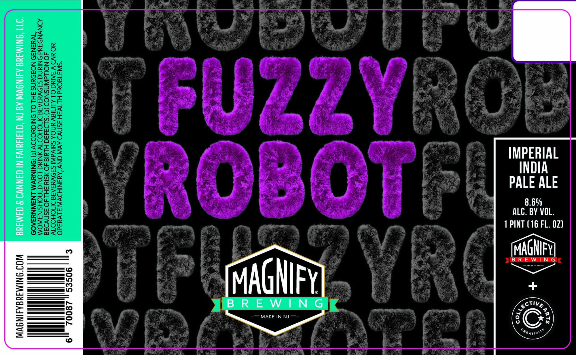 Fuzzy Robot by Magnify Brewing - beer label