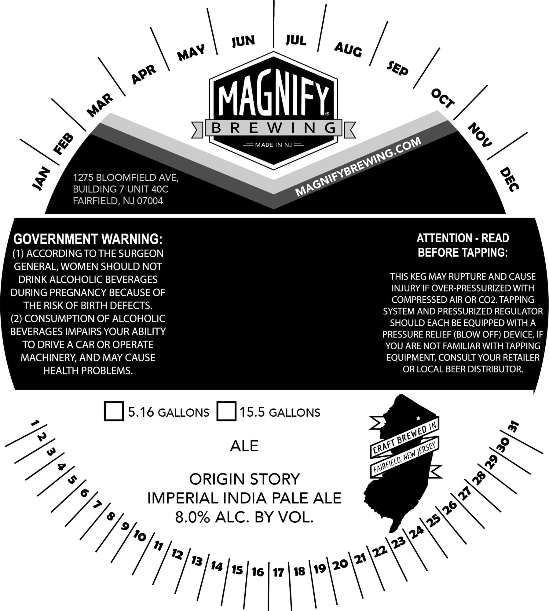 Origin Story by Magnify Brewing - beer label