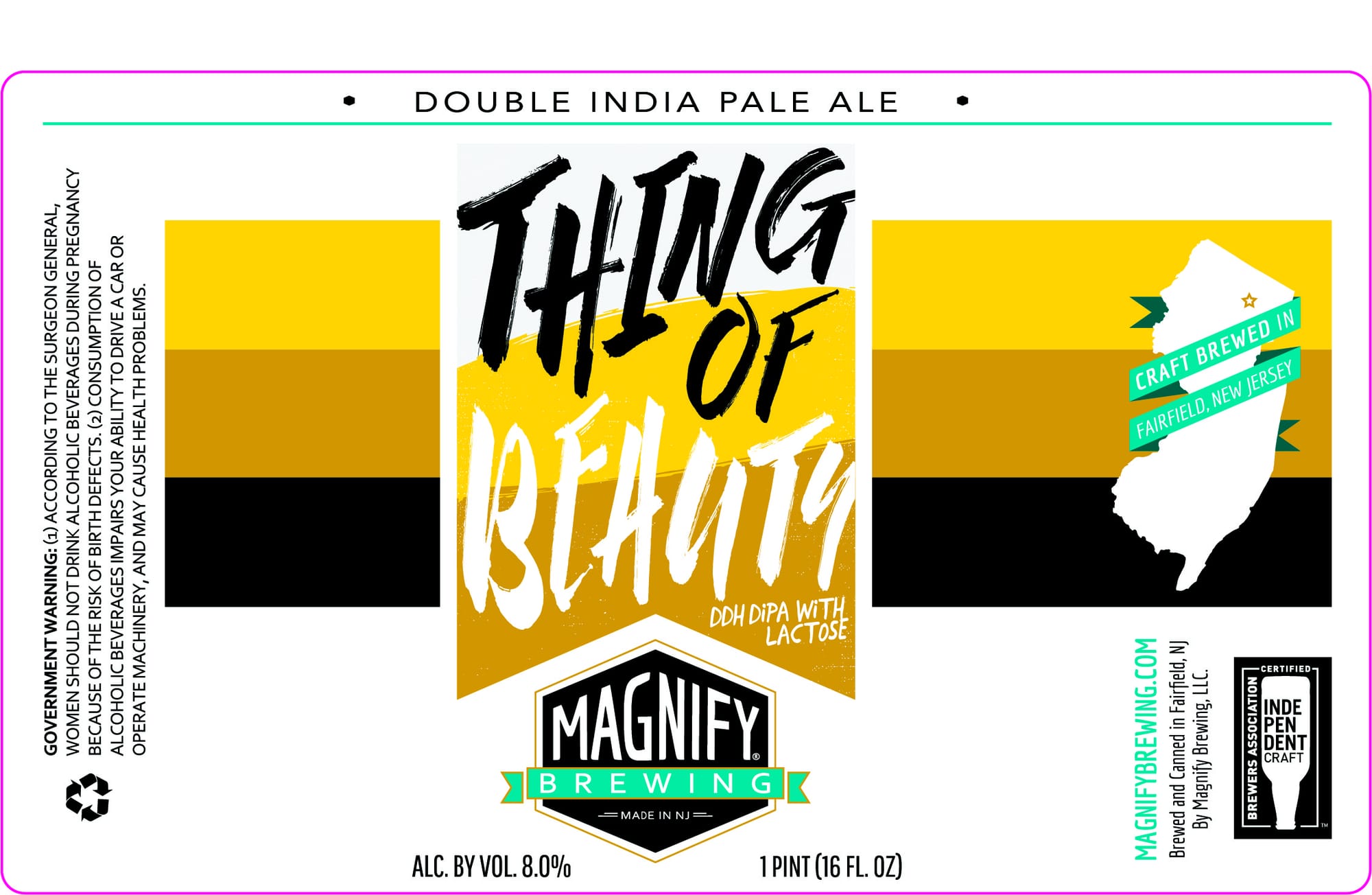 Thing of Beauty by Magnify Brewing - beer label