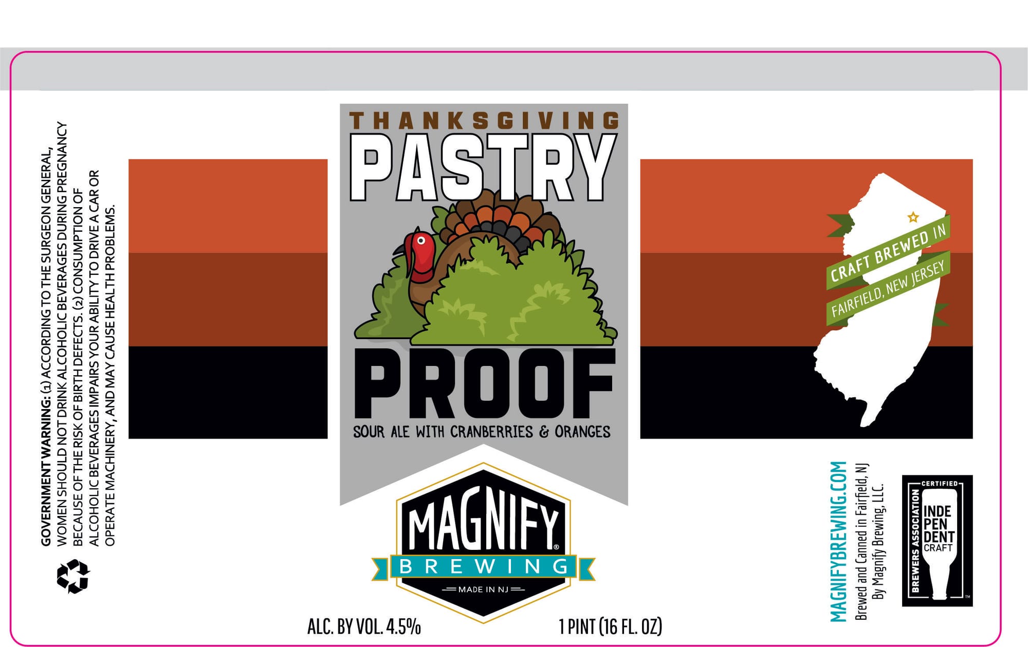 Thanksgiving Pastry Proof by Magnify Brewing - beer label