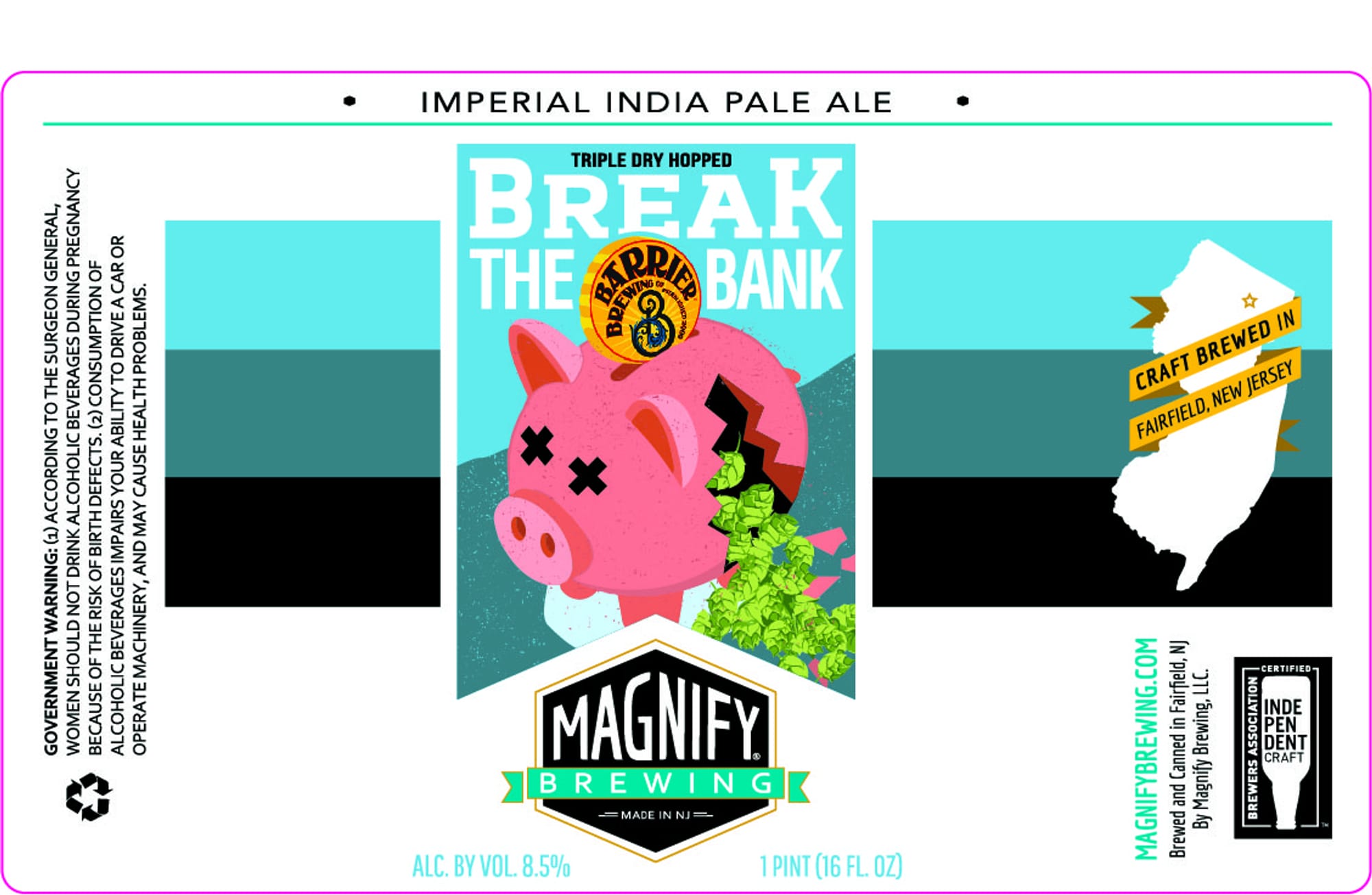Break the Barrier by Magnify Brewing - beer label