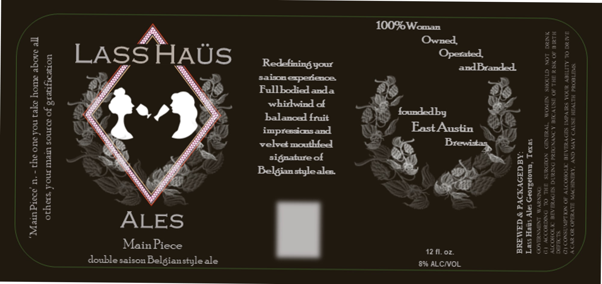 Main Piece by Lass Haus Ales - beer label