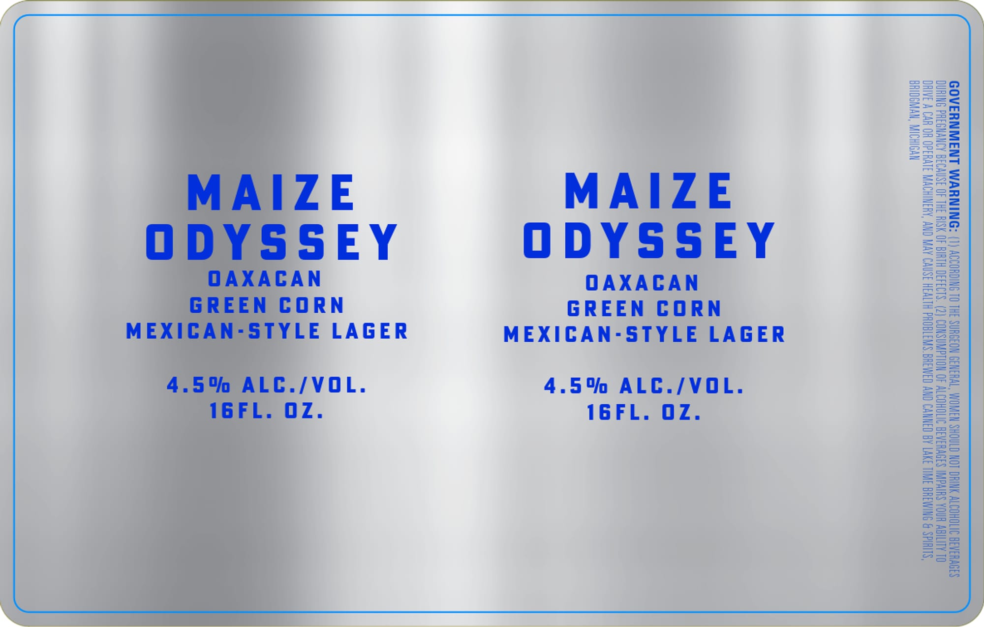 Maize Odyssey by Lake Time Brewing - beer label