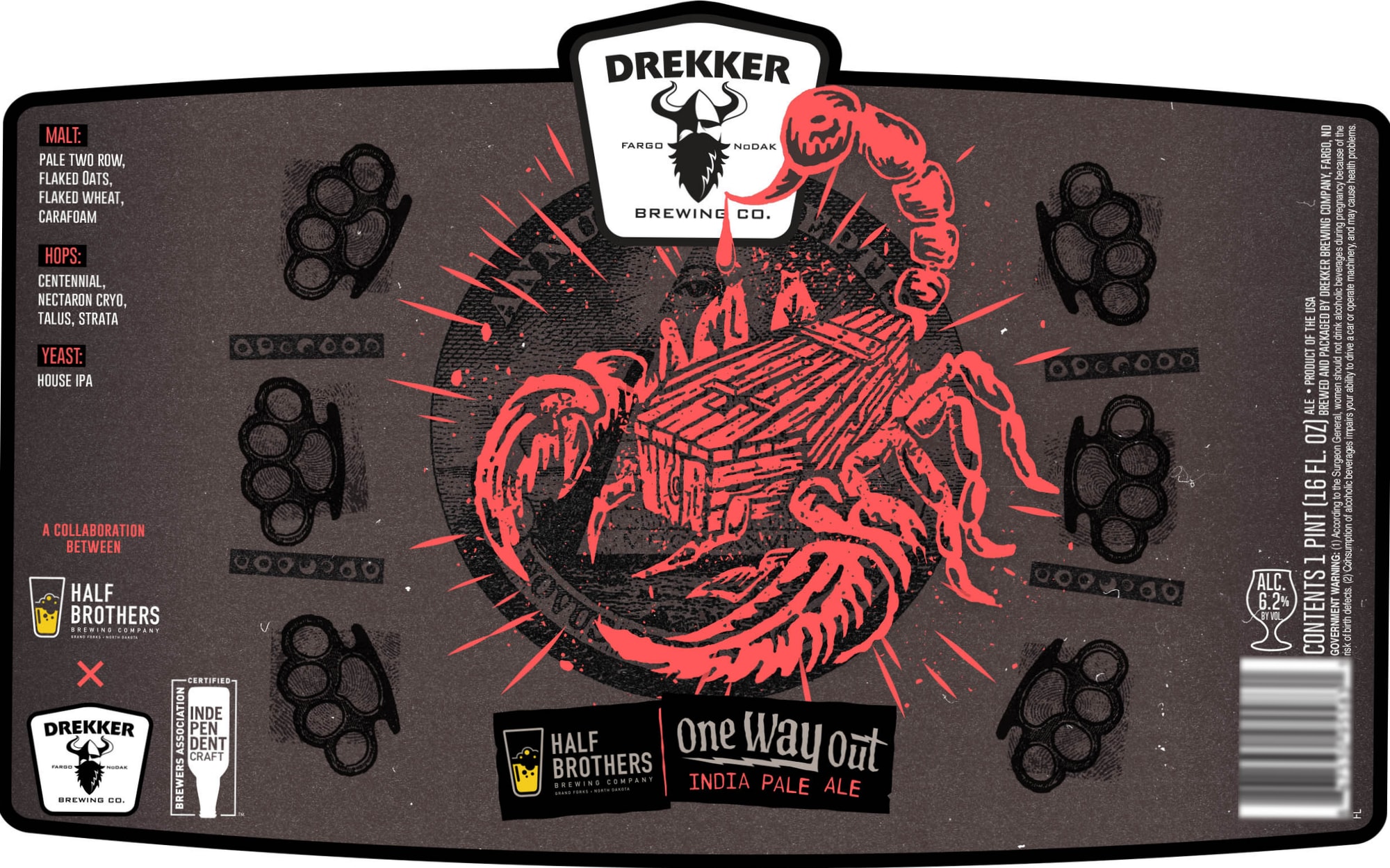 Male Two Row by Drekker Brewing Co. - beer label