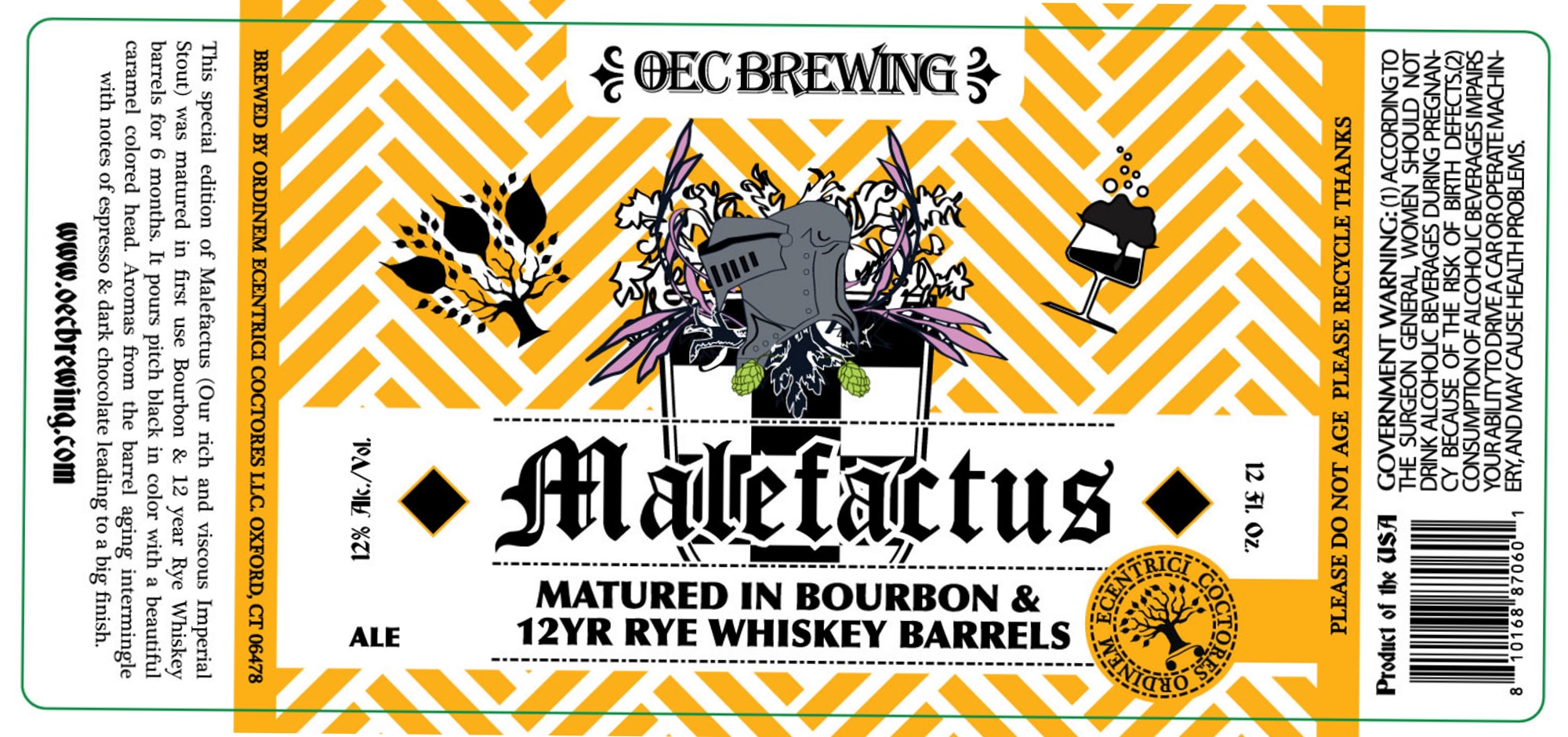 Malefactus by OEC Brewing - beer label
