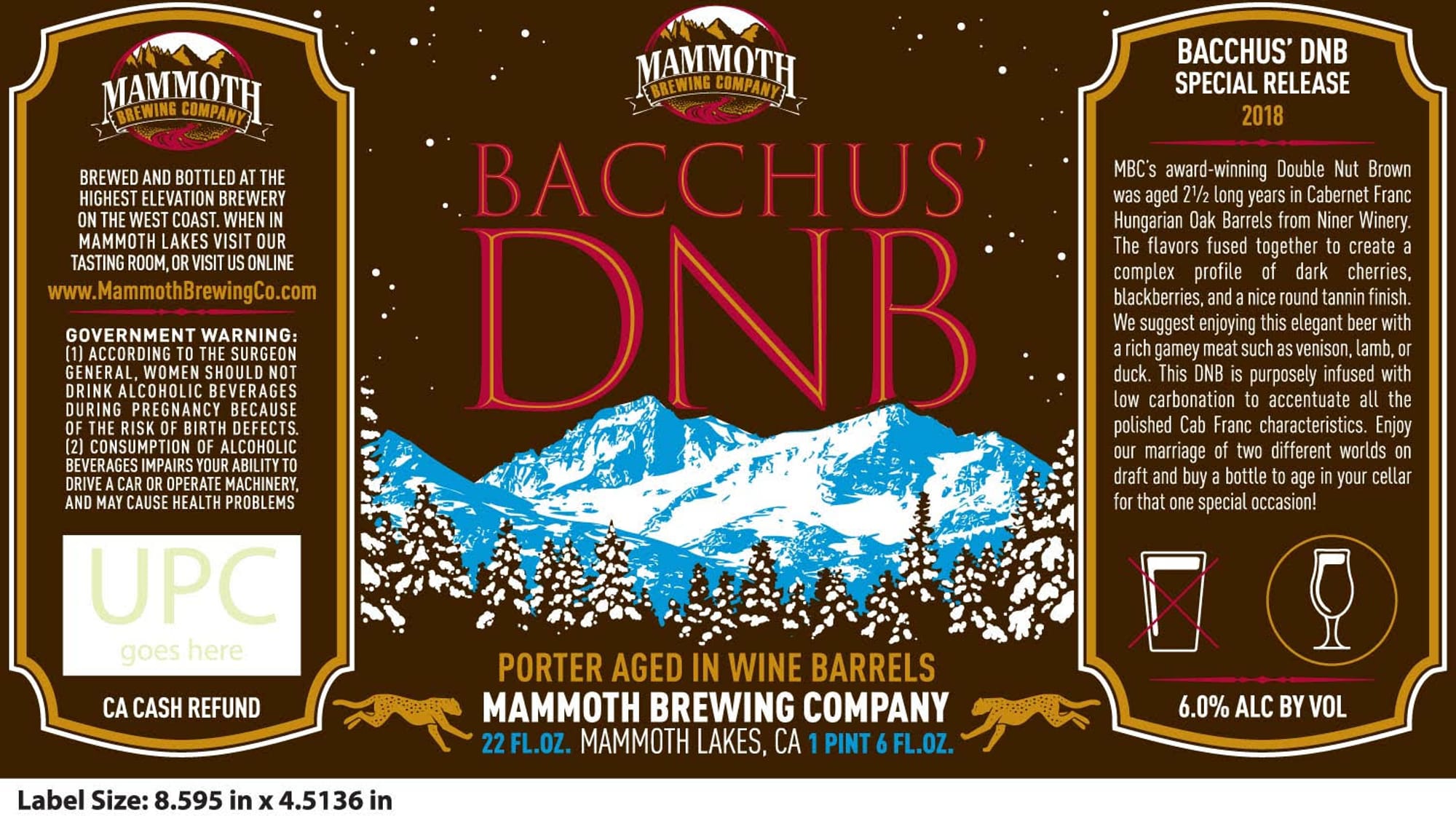 Bacchus’ DNB by Mammoth Brewing Company - beer label